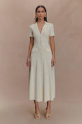 Pearson Short Sleeve Knit Midi Dress - Ivory