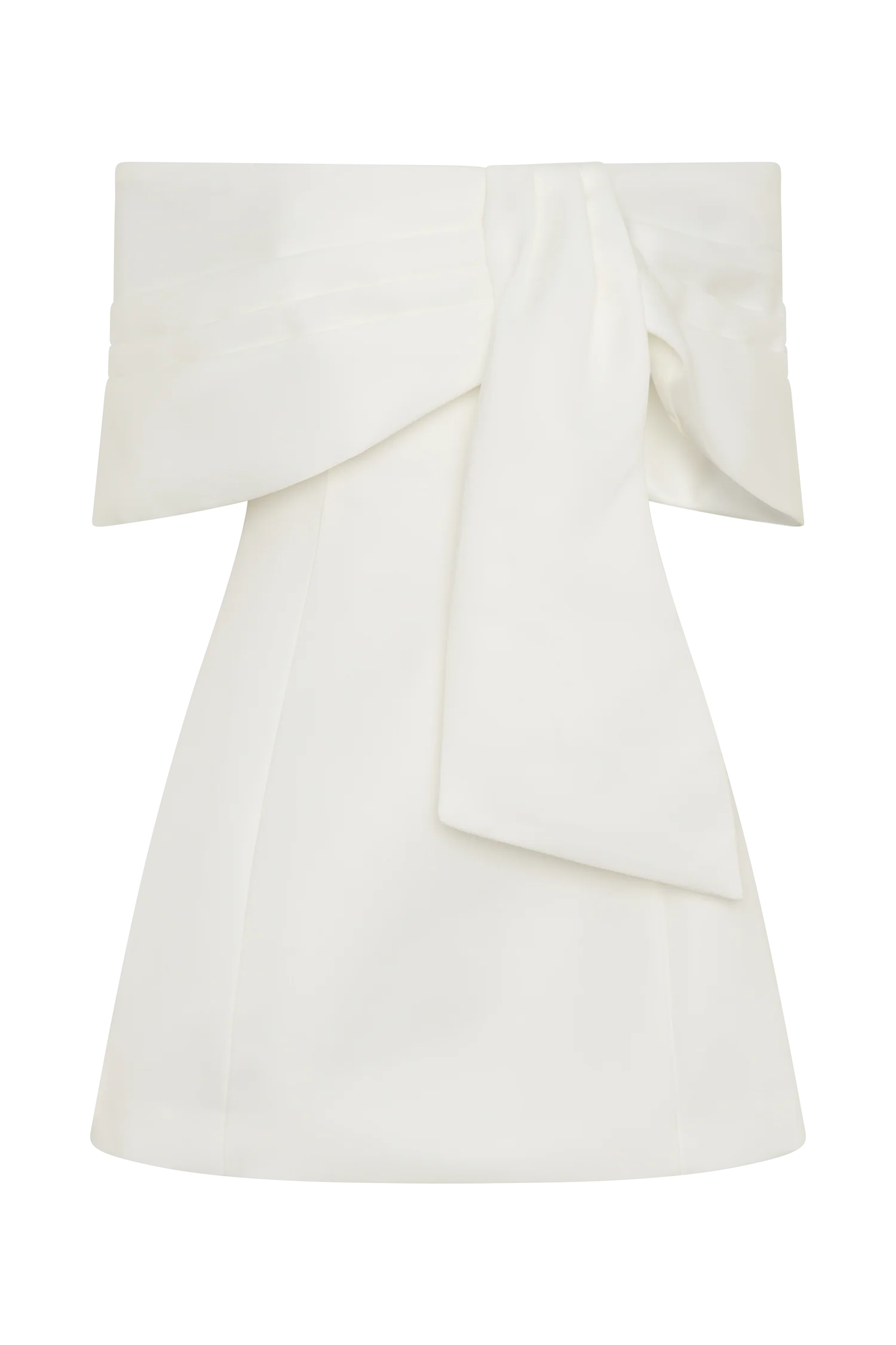 Gloria Mini Off Shoulder Drape Dress - White