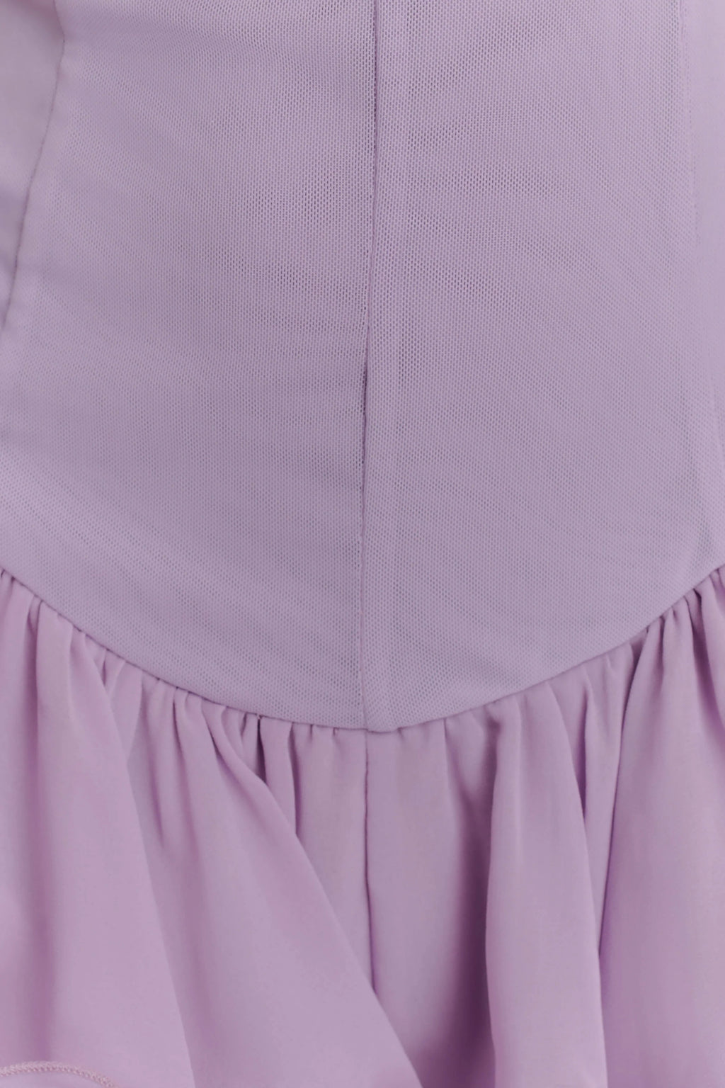Calantha Ruffle Mesh Mini Dress - Lilac
