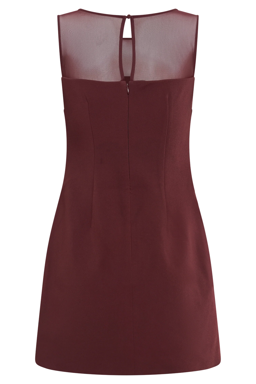 Posie Suiting Belted Mini Dress - Mahogany