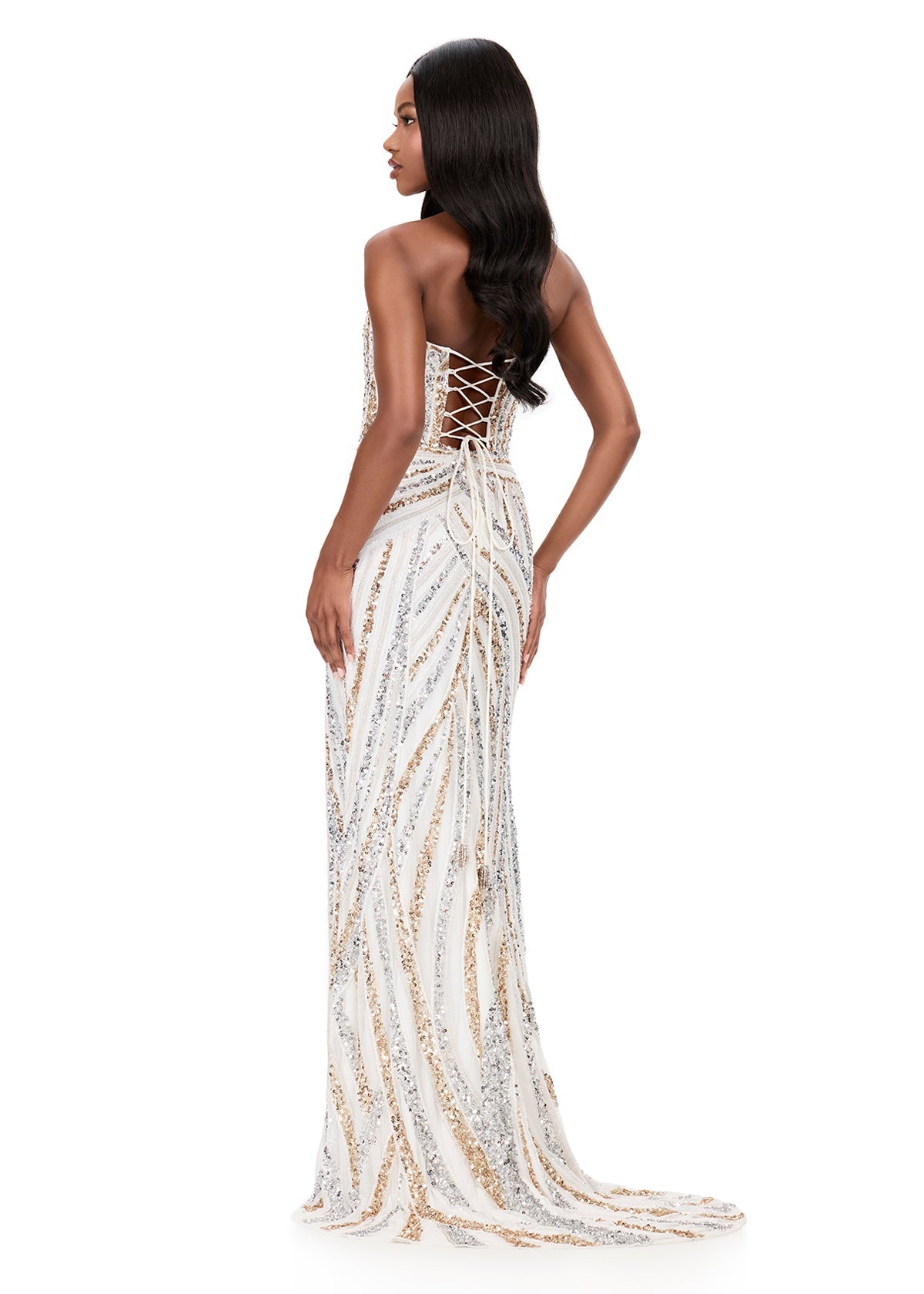 Ashley Lauren 12230 Beaded Prom Dress Pageant Formal Gown
