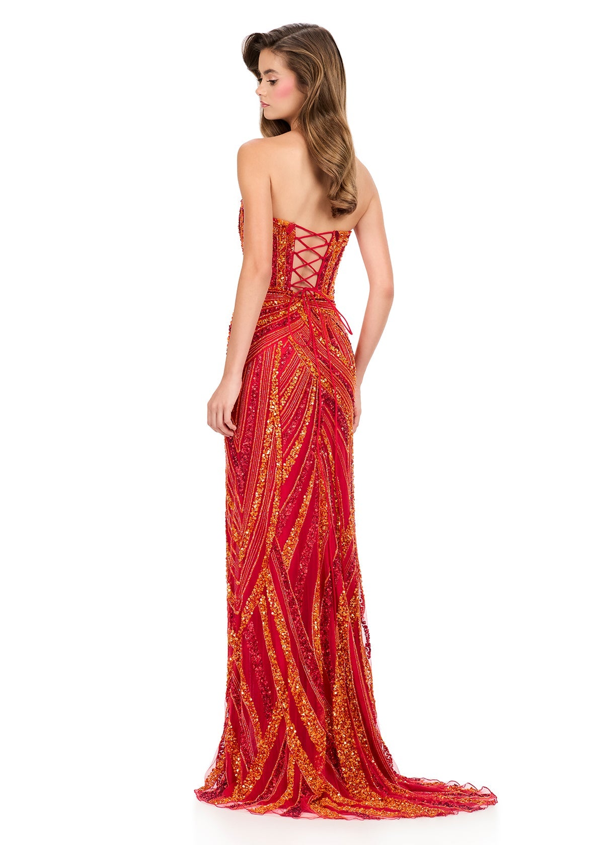 Ashley Lauren 12230 Beaded Prom Dress Pageant Formal Gown