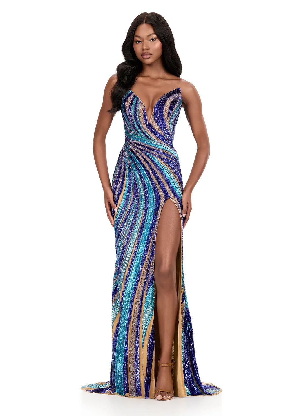 Ashley Lauren Style 12231 is a long prom dress designed for pageant and formal evening events. This Ashley Lauren dress is an ideal choice for prom, pageant competitions, formal galas, and red carpet events.