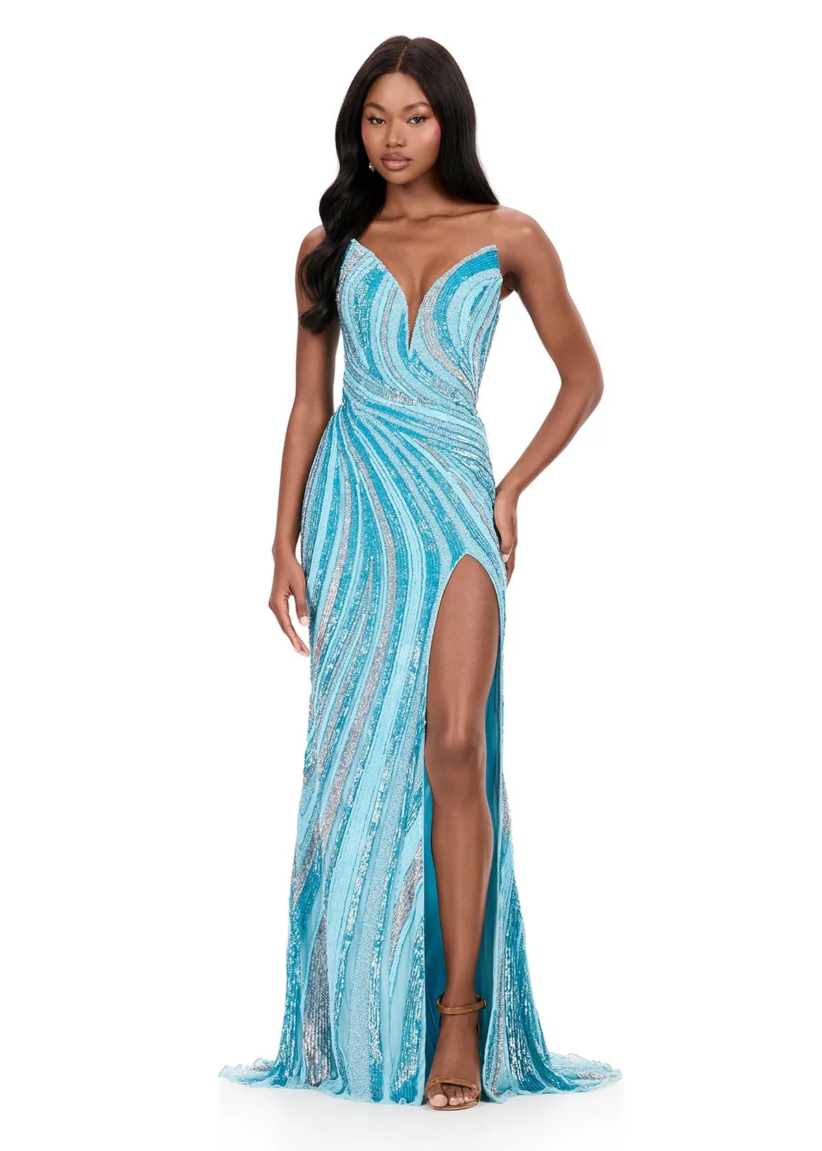 Ashley Lauren Style 12231 is a long prom dress designed for pageant and formal evening events. This Ashley Lauren dress is an ideal choice for prom, pageant competitions, formal galas, and red carpet events.
