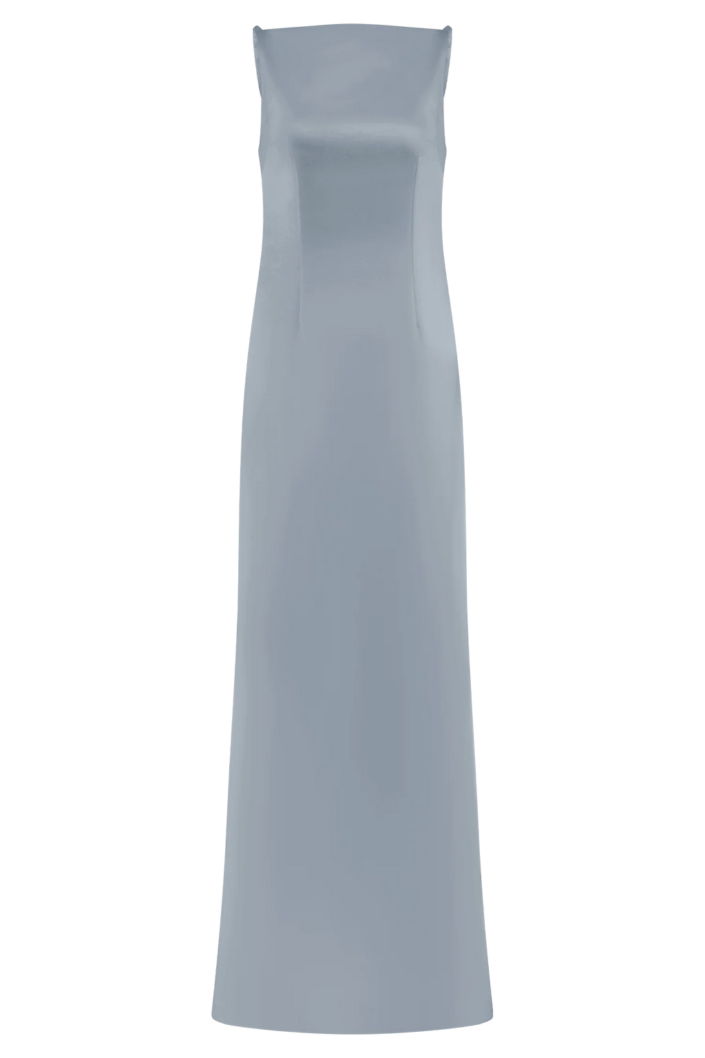 Violet Sleeveless Satin Maxi Dress - Frosted Blue