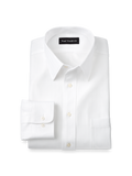 Product Image of Non-iron Cotton Herringbone Point Collar Dress Shirt-White