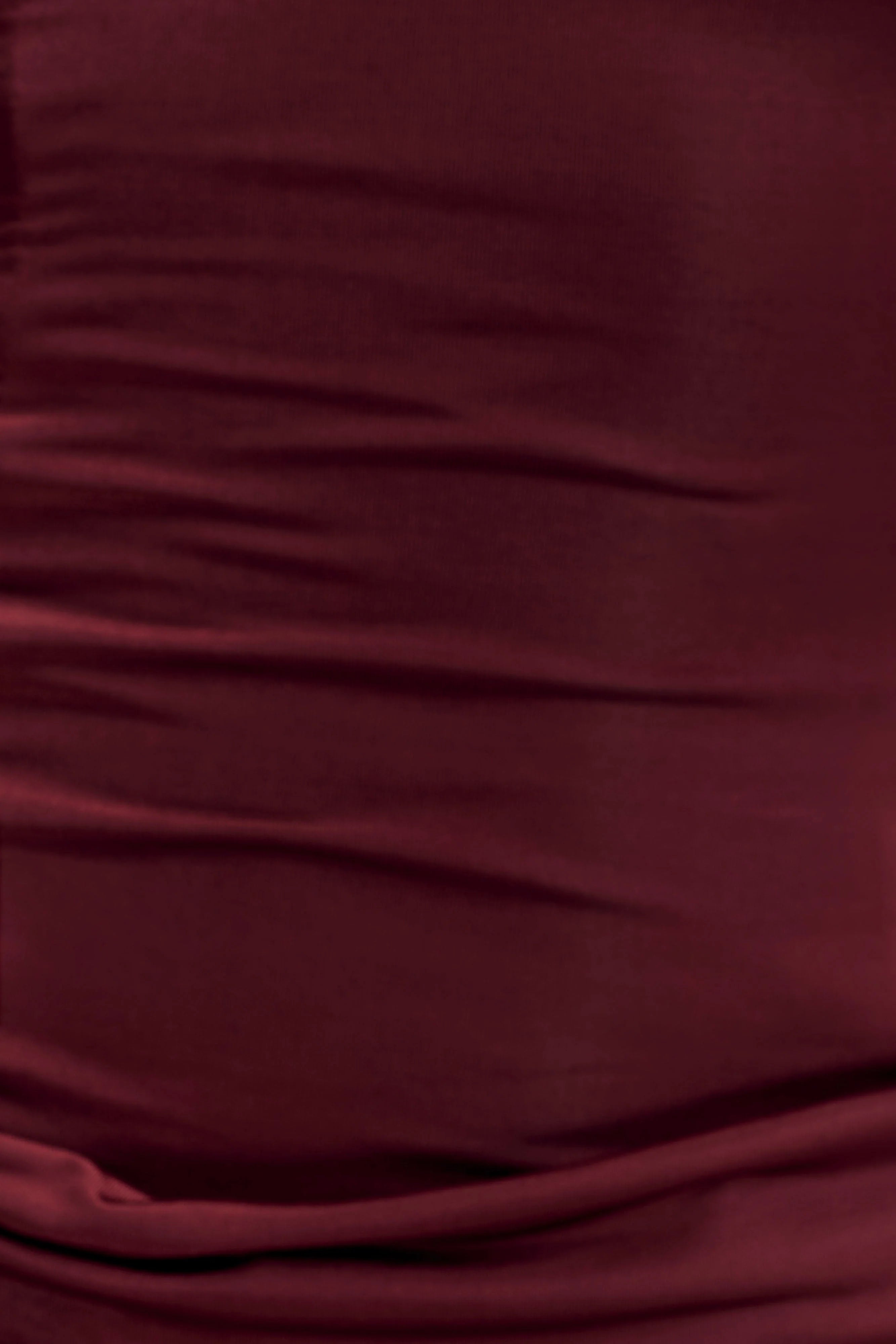 Mattea Slinky And Mesh Maxi Dress With Scarf - Burgundy