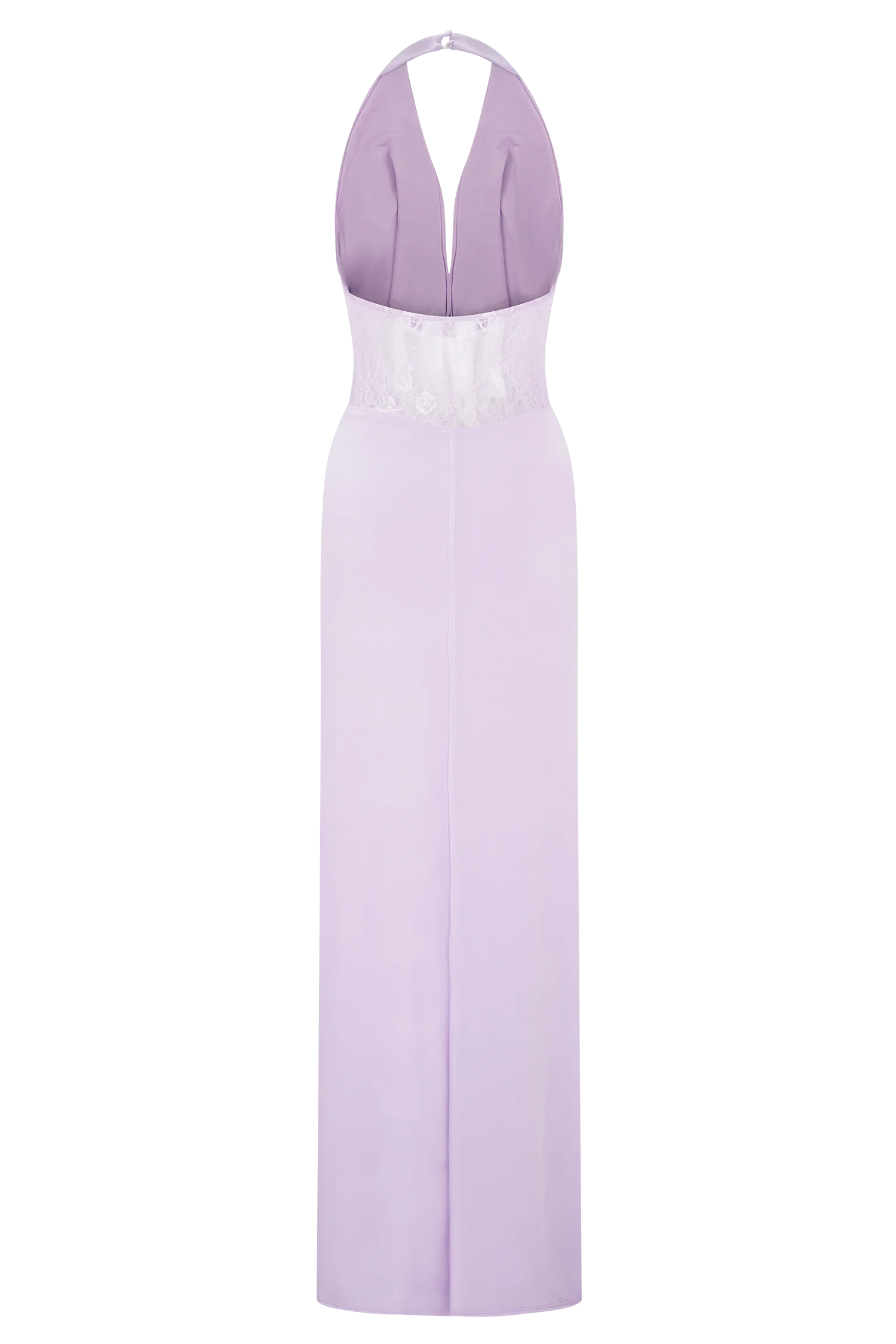 Bonnie Slinky And Lace Maxi Dress - Lilac