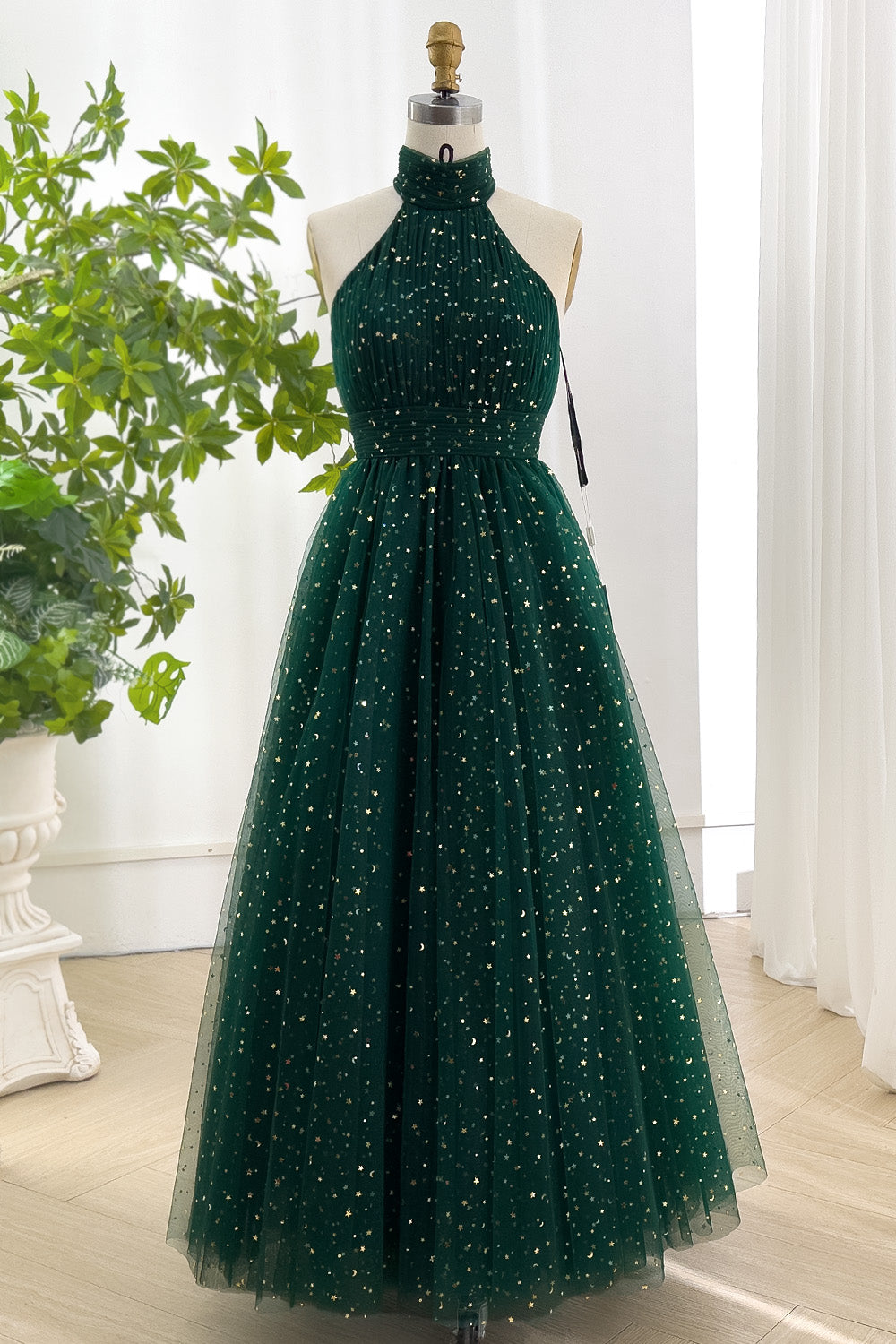 Halter High Neck Mini Prom Dress