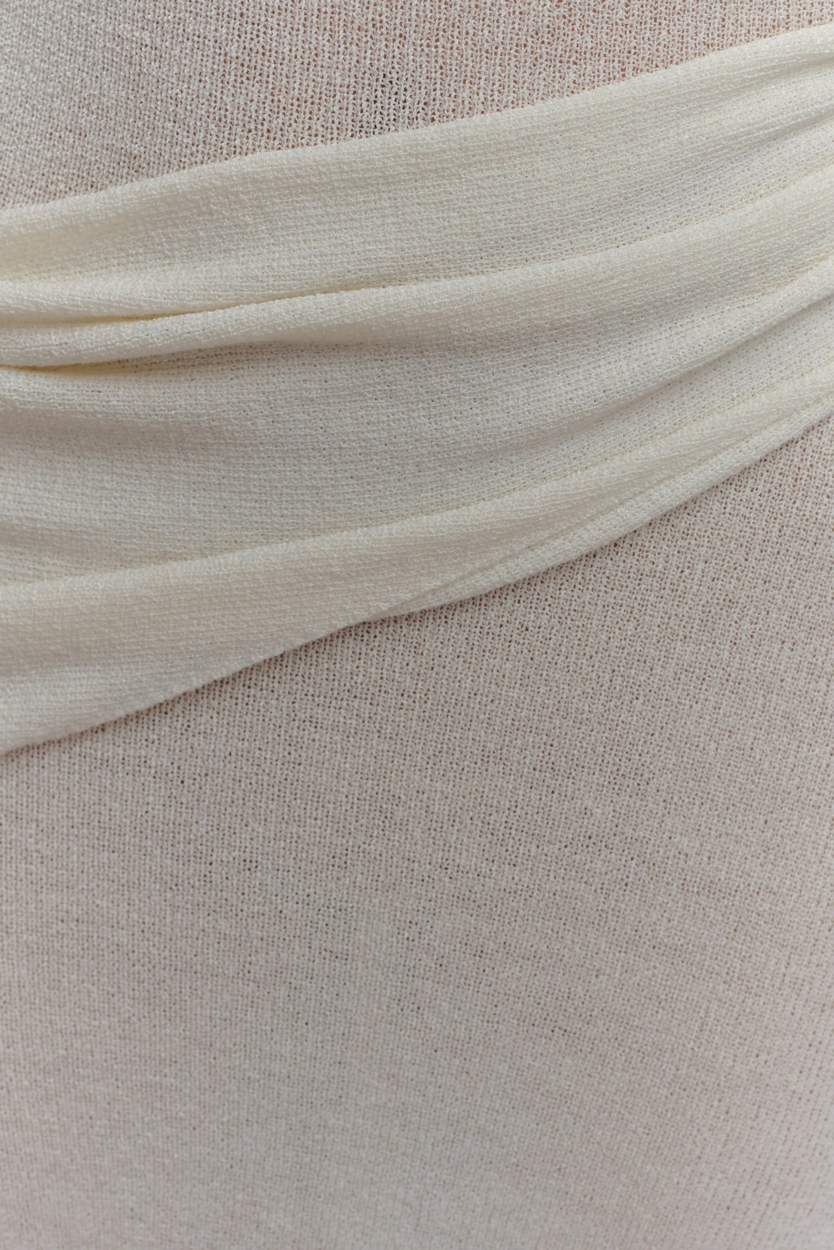 Alexius One Shoulder Knit Maxi Dress - Ivory