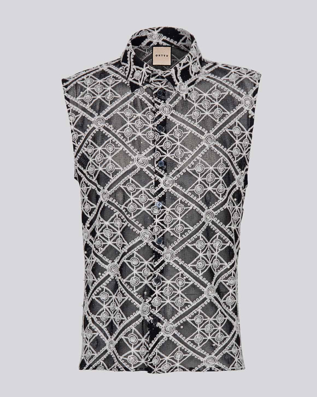 Joseph Shirt Rhinestone & Pearls