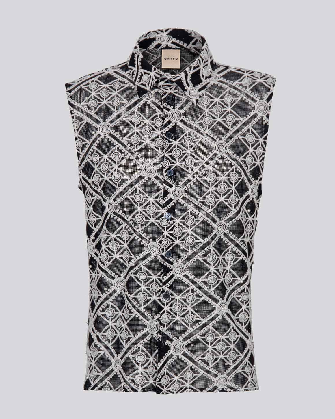 Joseph Shirt Rhinestone & Pearls