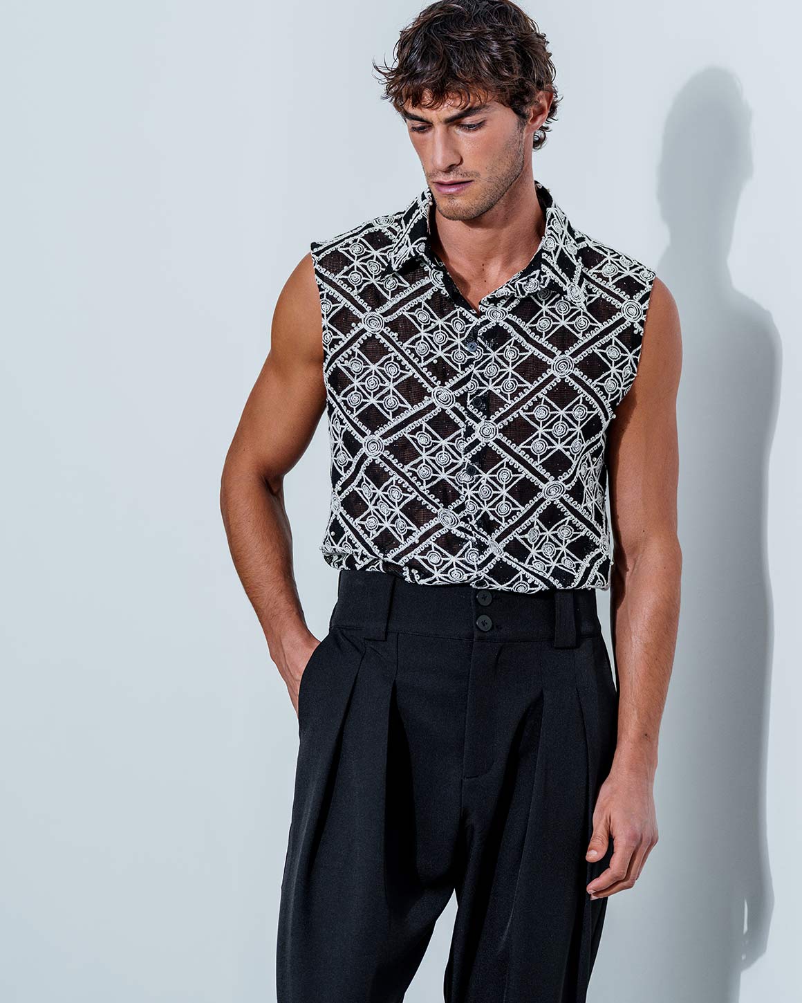 Joseph Shirt Rhinestone & Pearls