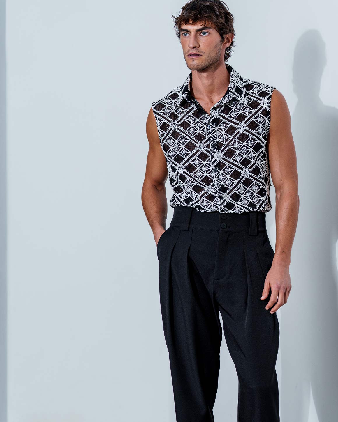 Joseph Shirt Rhinestone & Pearls