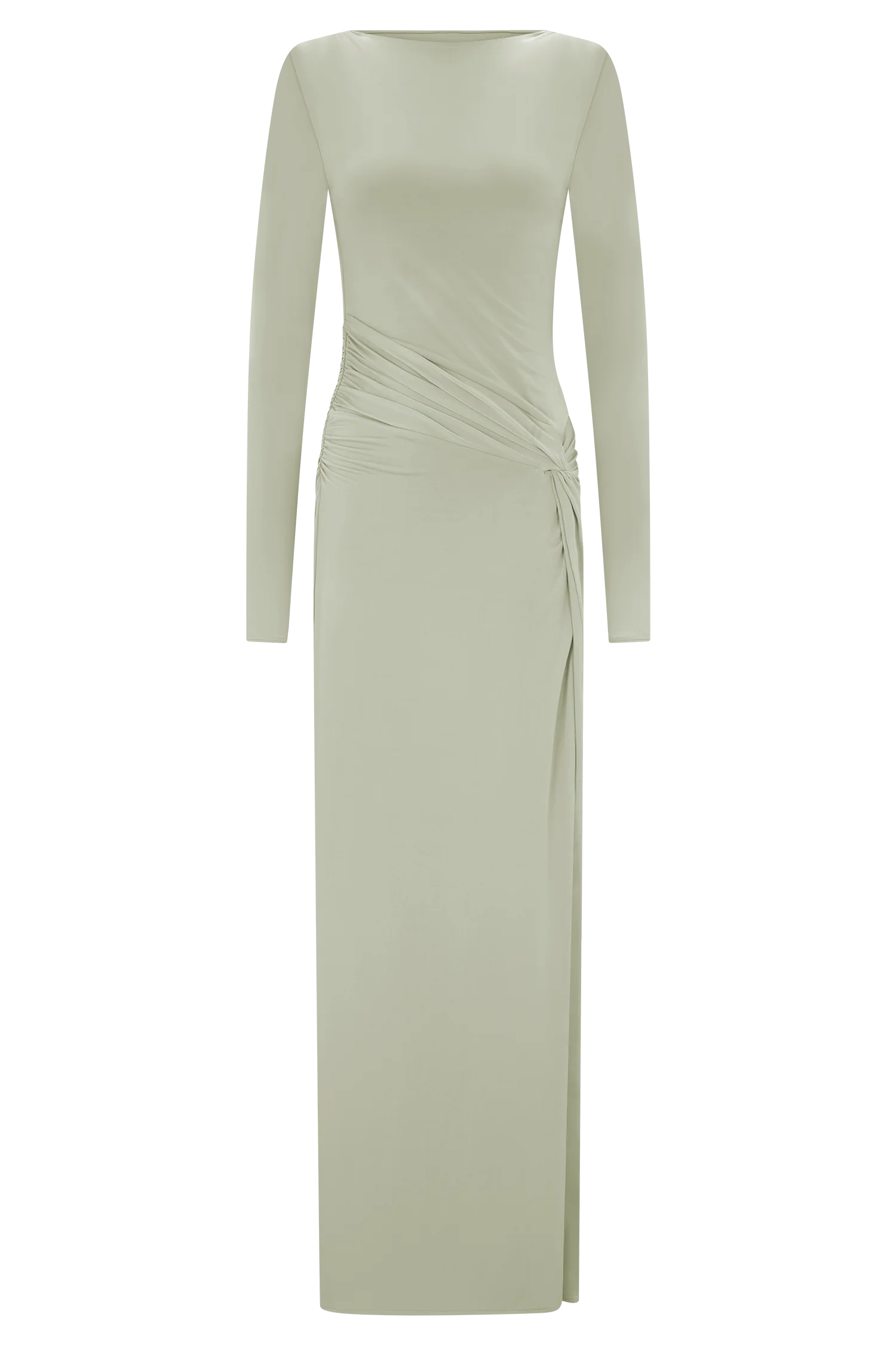 Deanna Long Sleeve Gathered Maxi Dress - Sage