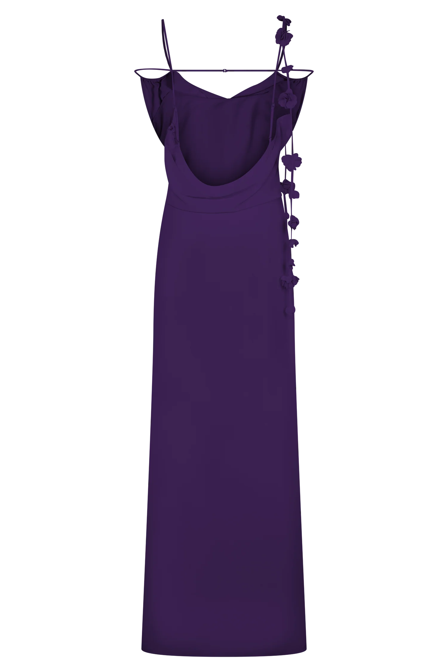 Rosalie Floral Chiffon Maxi Dress - Purple