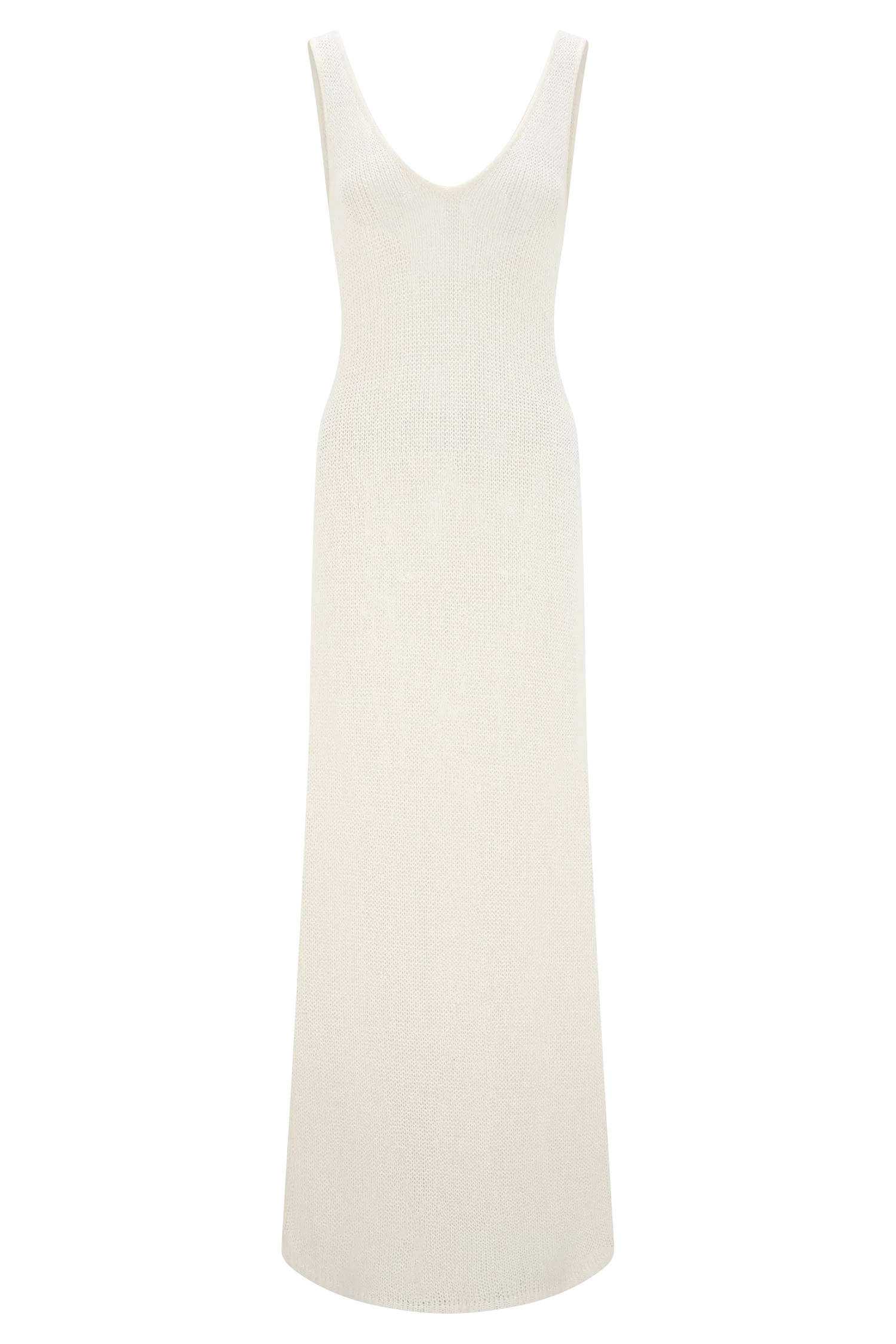 Ari Tape Yarn Knit Maxi Dress - White