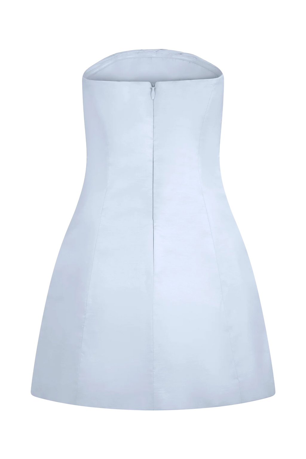 Leslie Gathered Taffeta Mini Dress - Frosted Blue