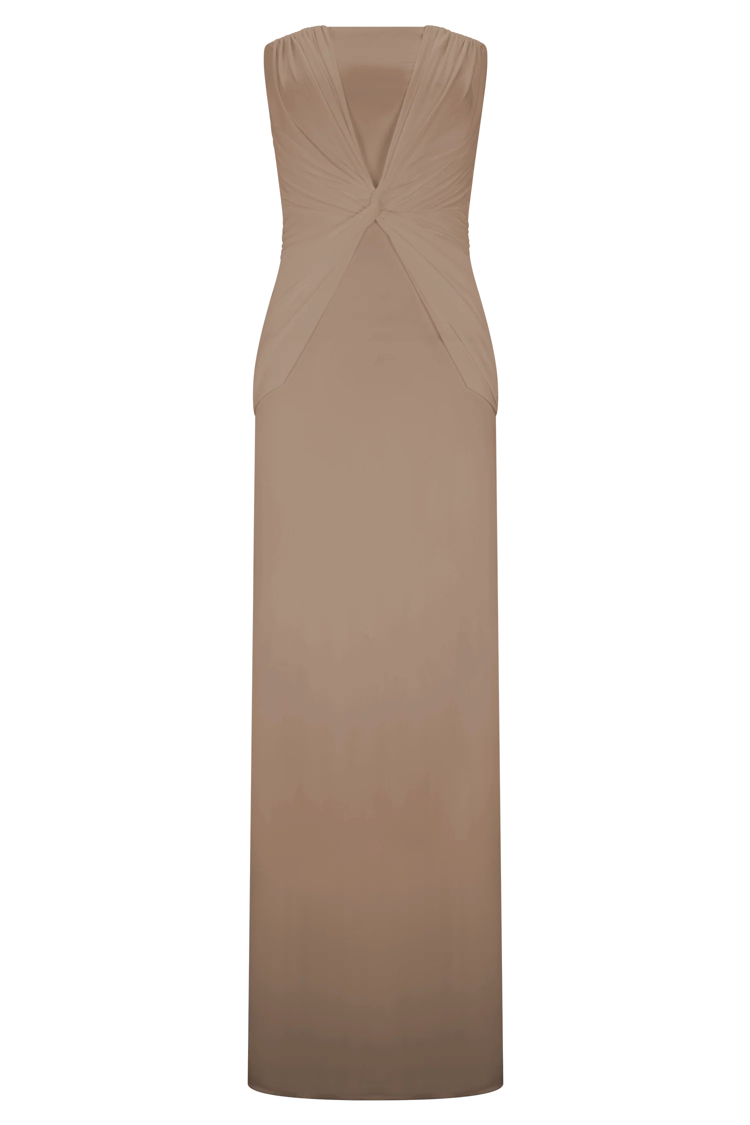 Mirren Strapless Slinky Maxi Dress - Bronze