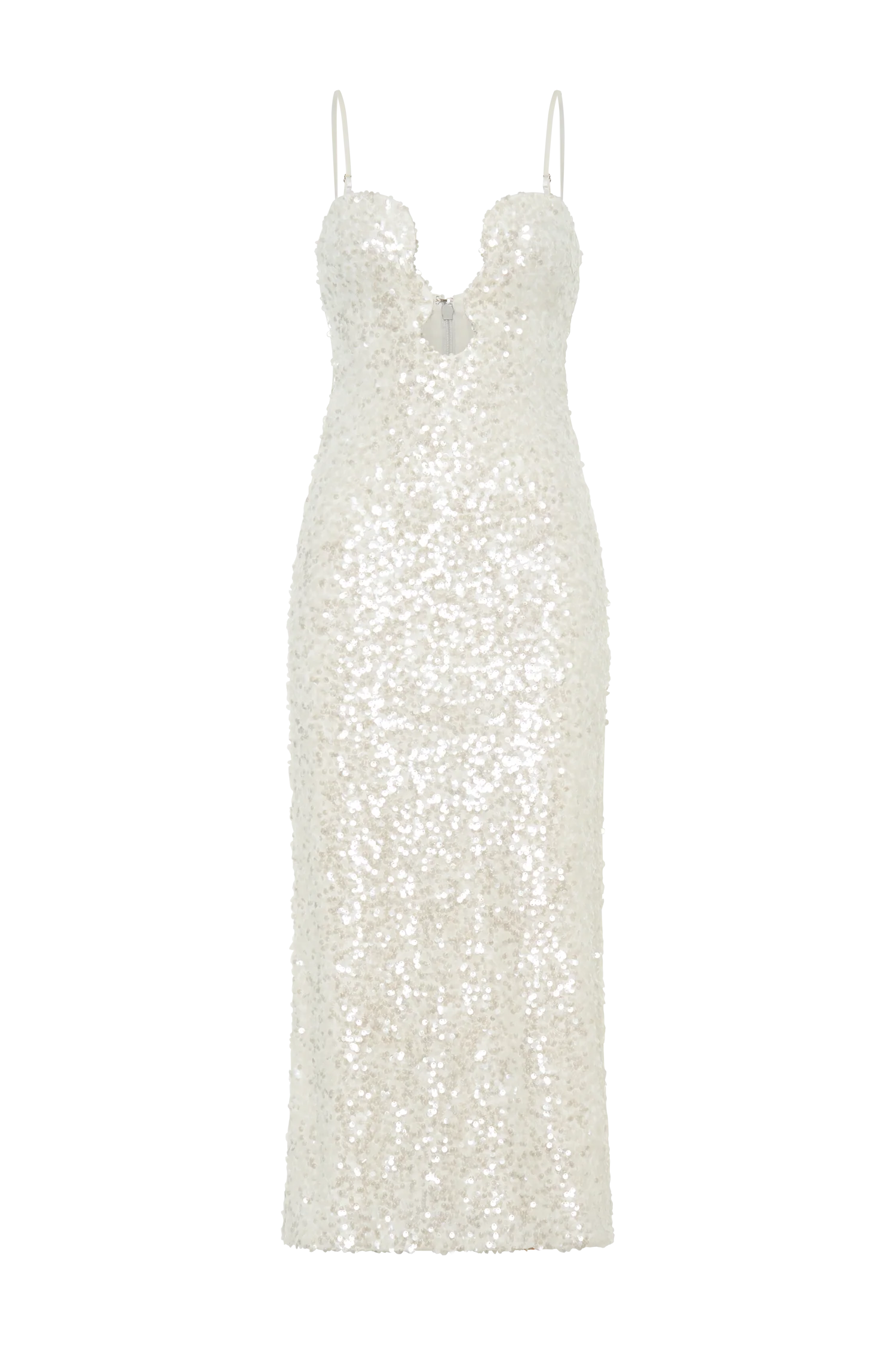 Makari Sequin Maxi Dress - White