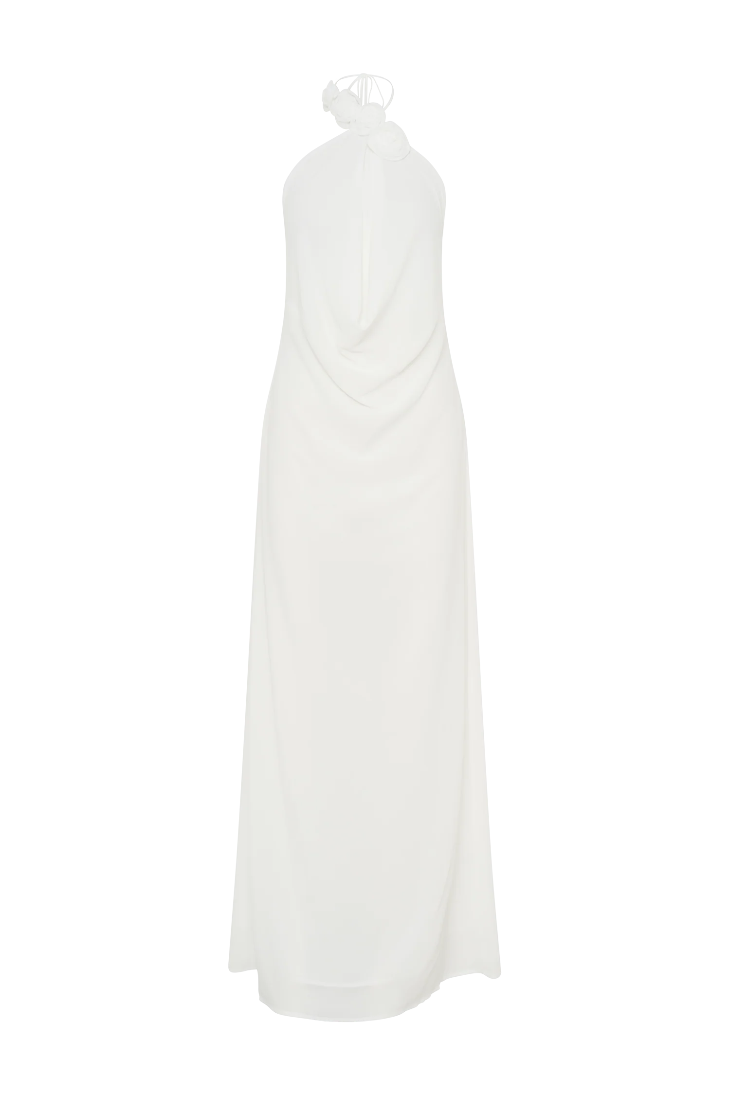 Rosalia Cowl Neck Maxi Dress - White