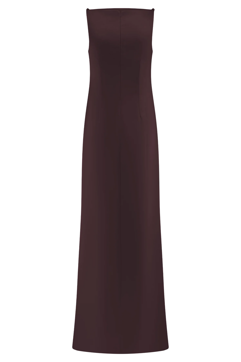 Violet Sleeveless Satin Maxi Dress - Dark Chocolate