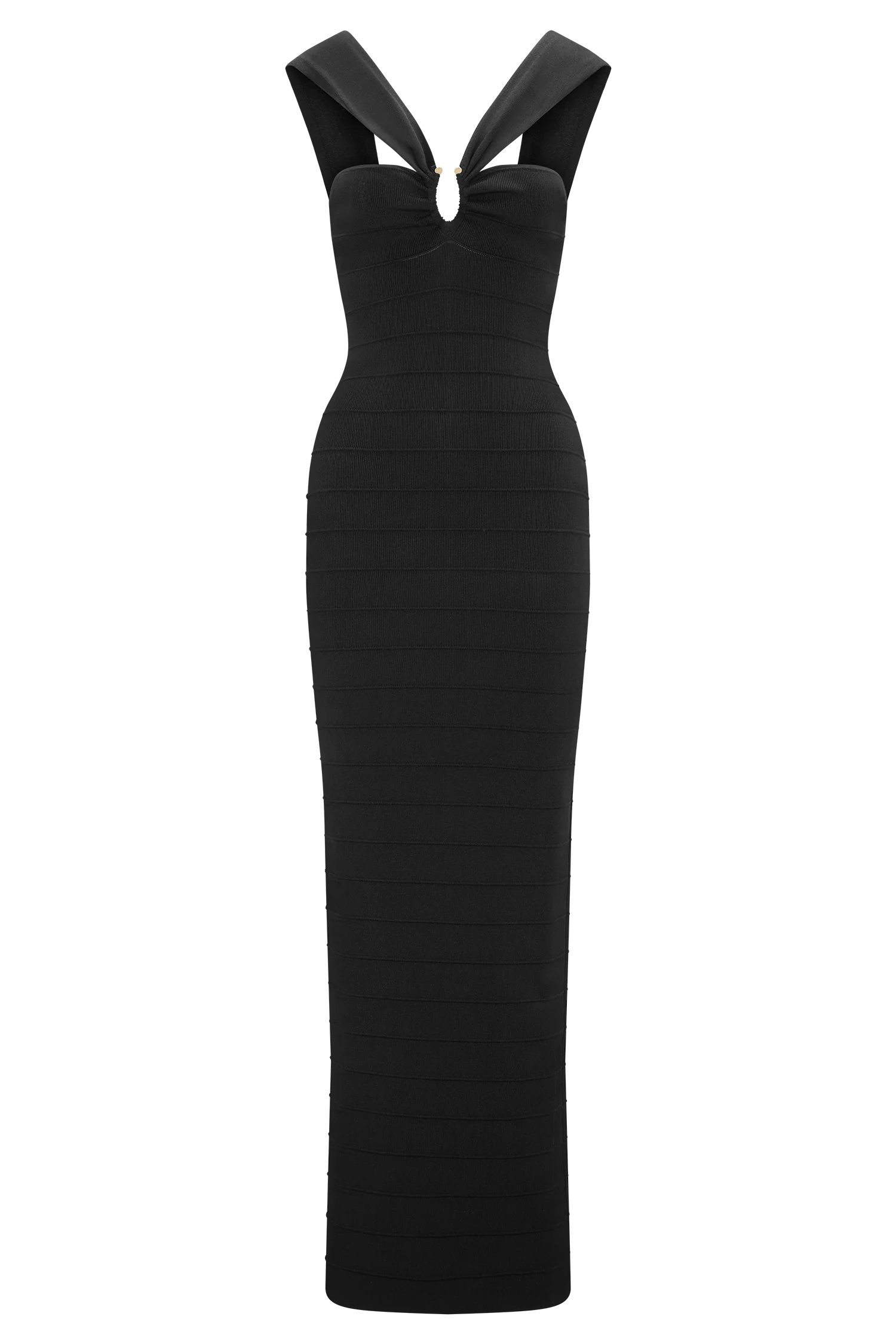 Jaylen Bandage Knit Maxi Dress - Black
