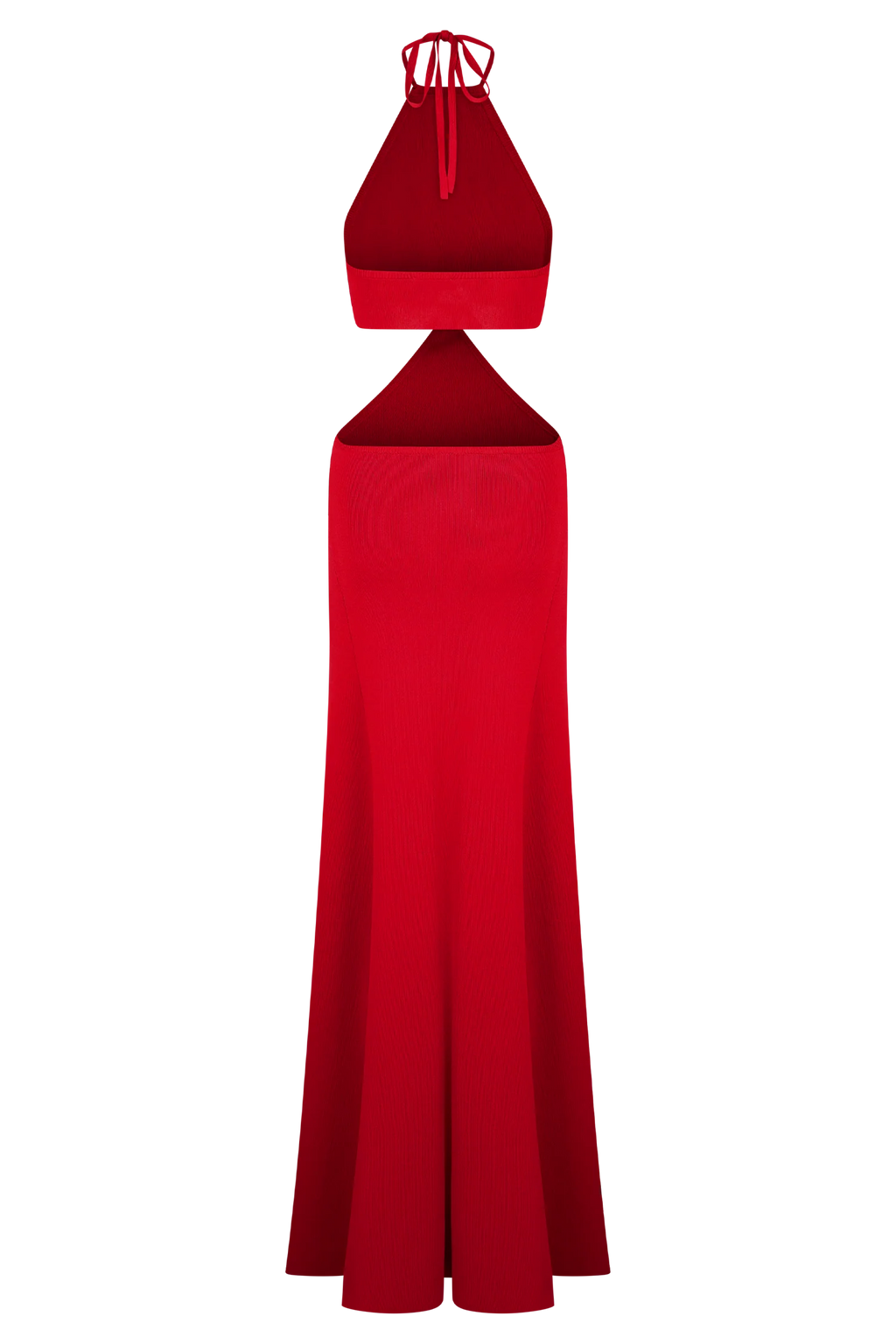Marlowe Halter Knit Maxi Dress - Red