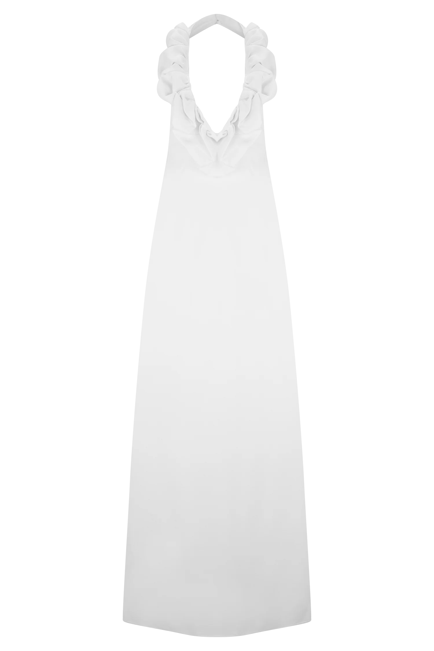 Carolyn Linen Bubble Maxi Dress - White