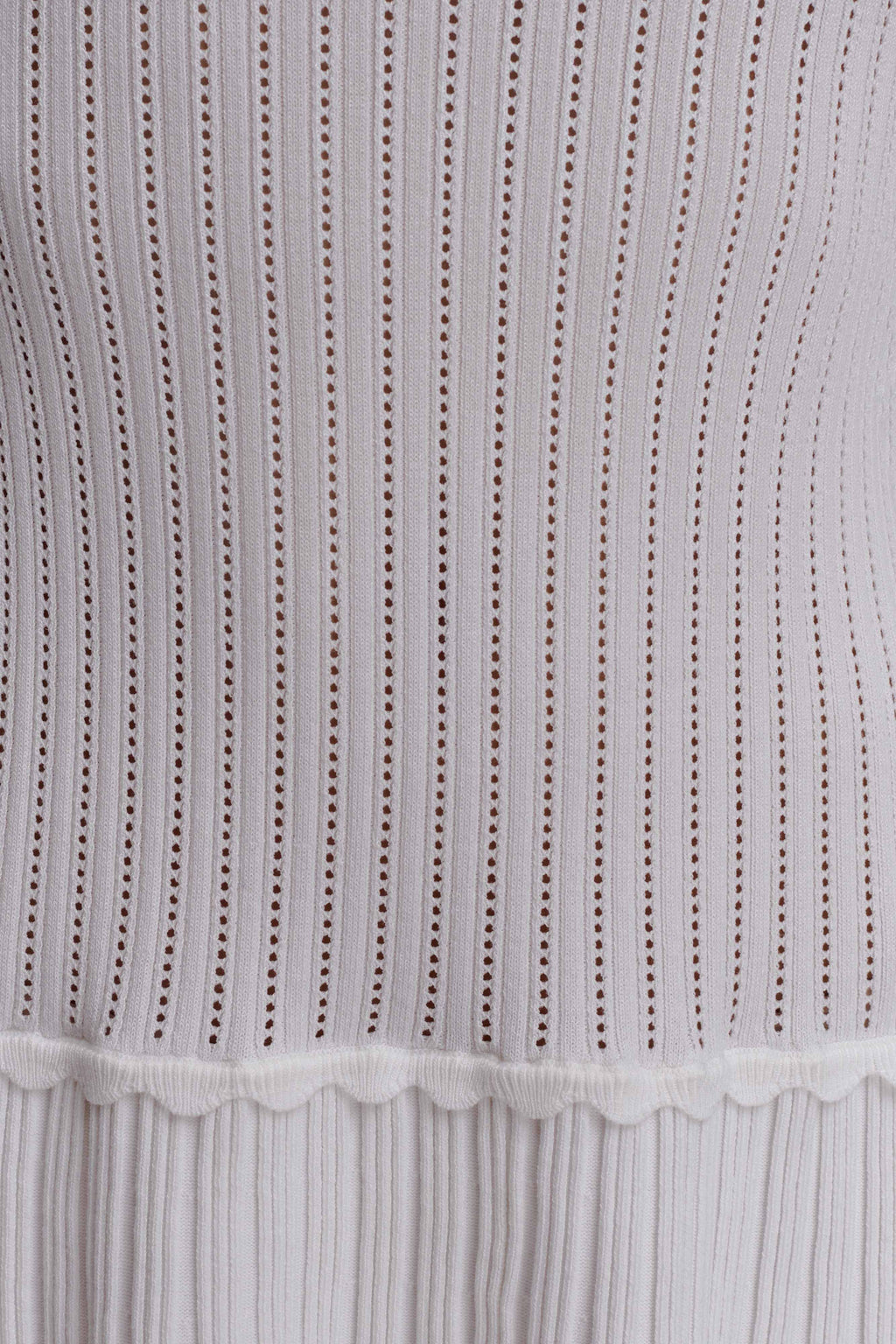 Adena Pointelle Knit Mini Dress - Ivory