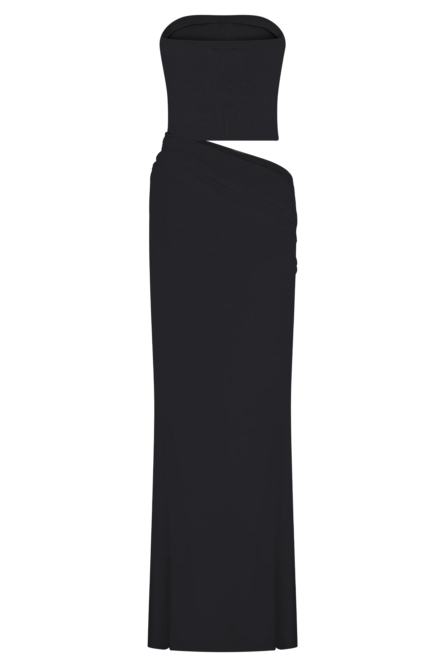 Jasiel Strapless Knit Maxi Dress - Black