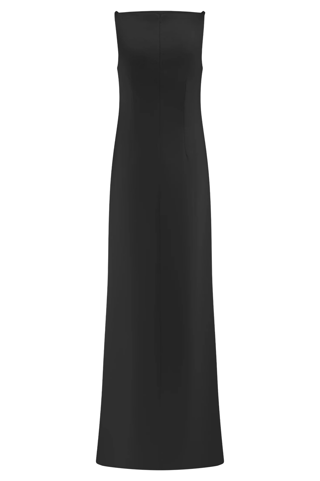 Violet Sleeveless Satin Maxi Dress - Black
