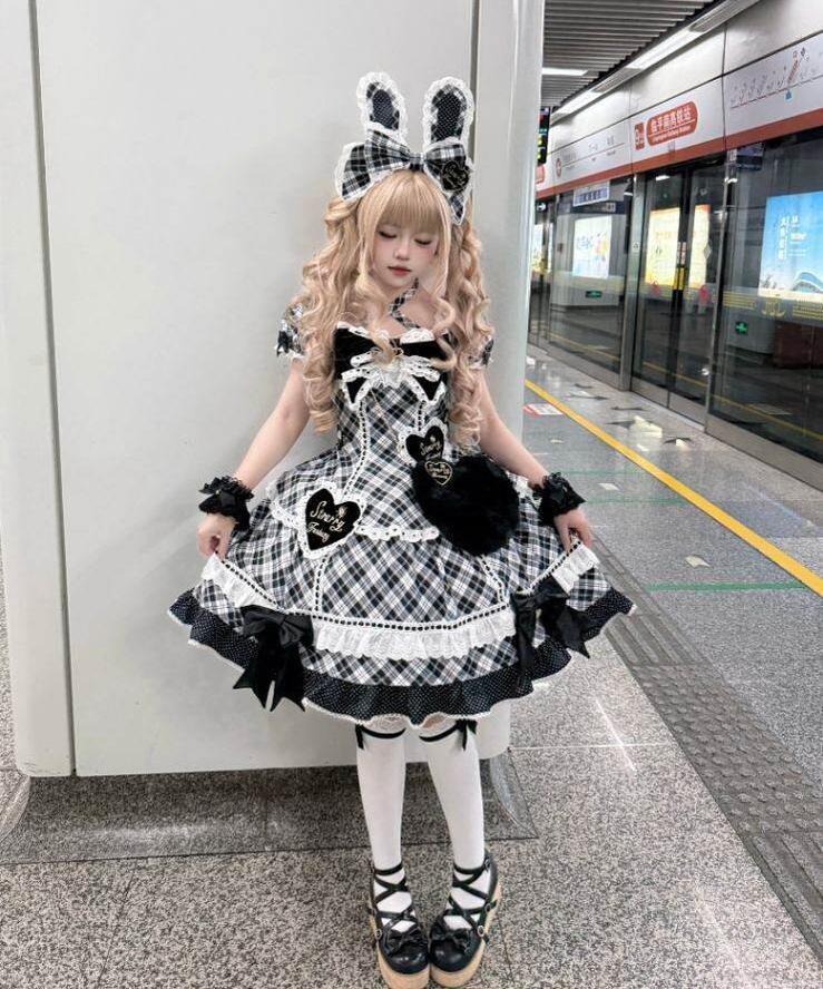 Shibuya Sweetheart - Plus Size Old School Lolita OP Dress, Side Pocket