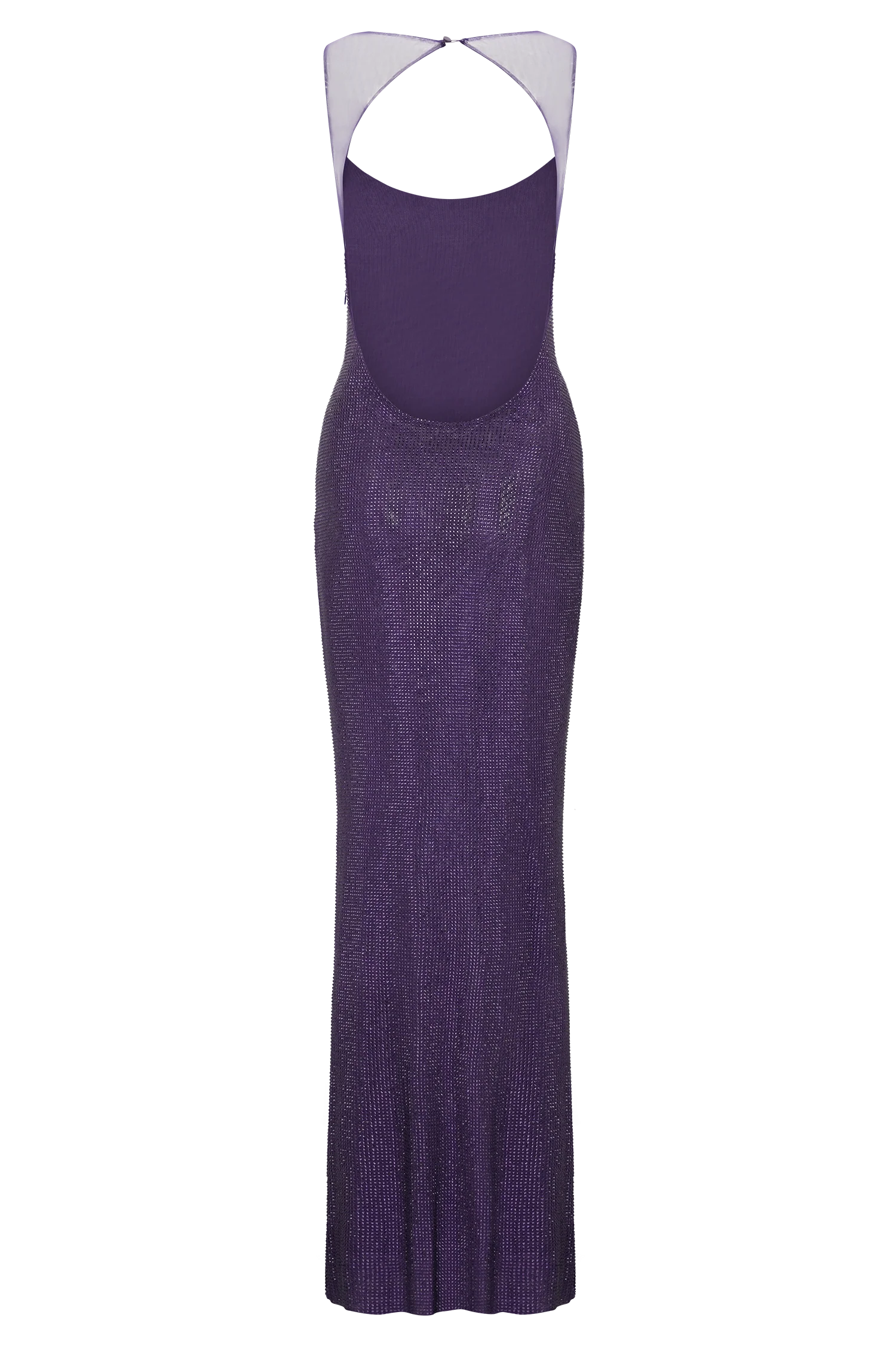 Jasmyn Hot Fix Maxi Dress With Mesh Back - Purple