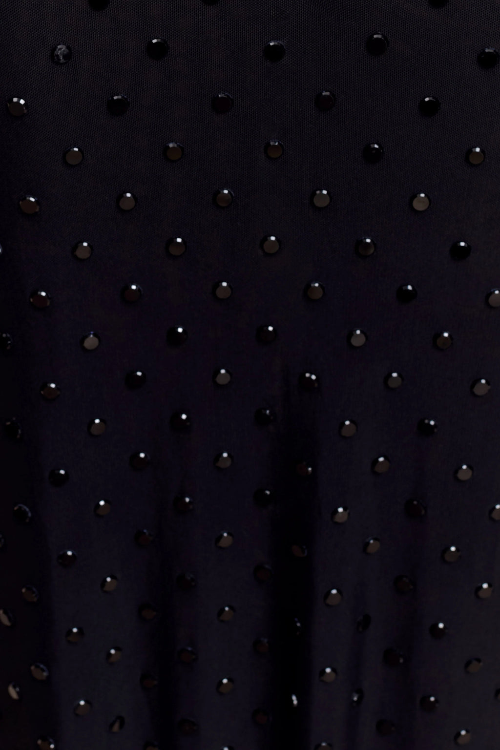 Acadia Diamante Long Sleeve Maxi Dress - Black