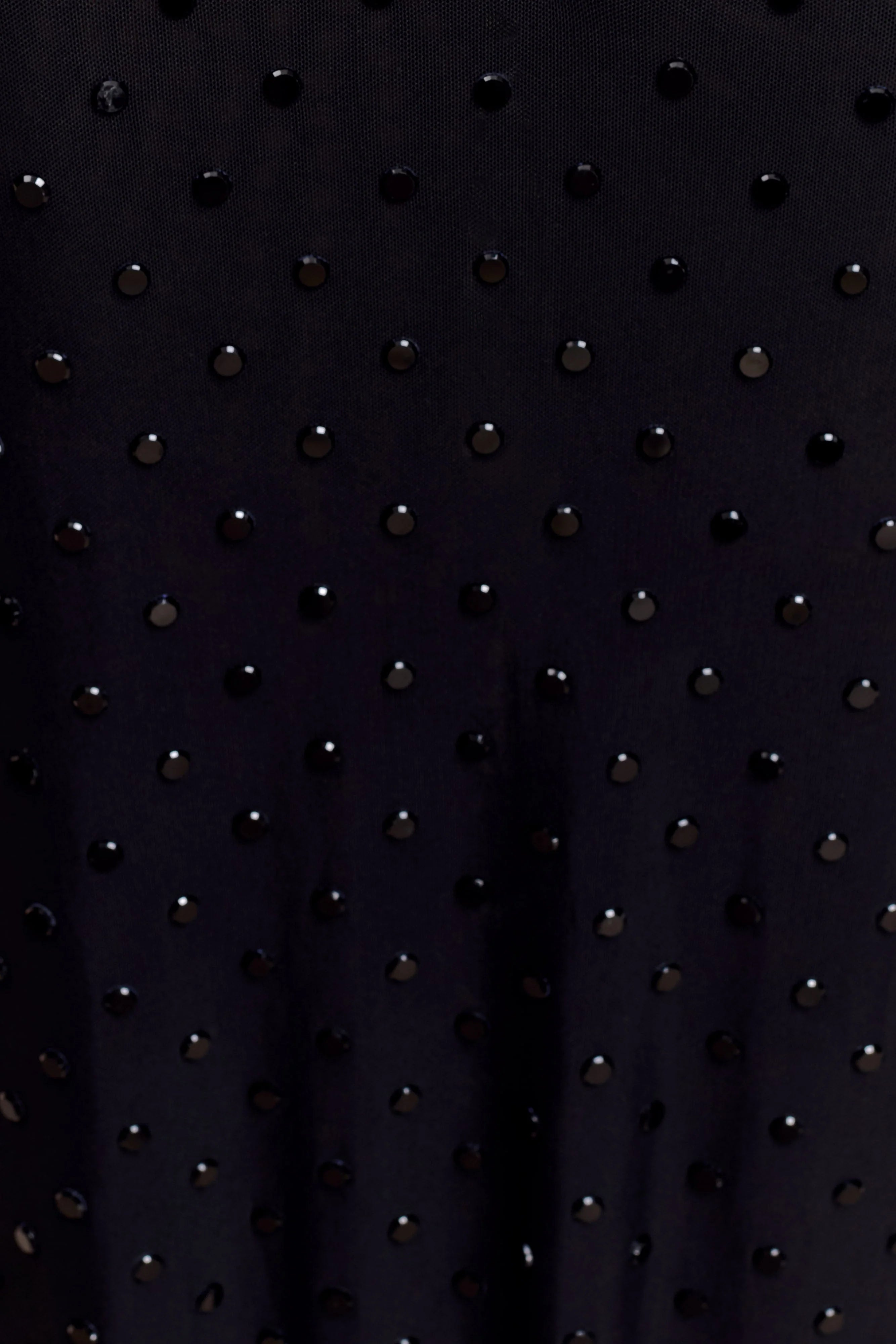 Acadia Diamante Long Sleeve Maxi Dress - Black