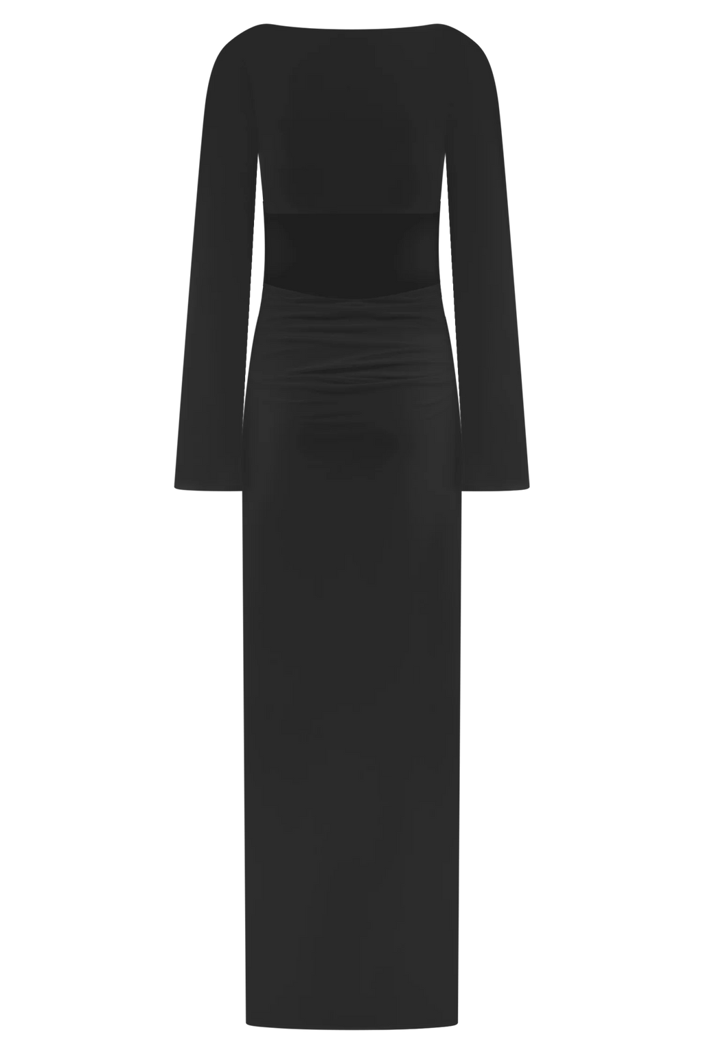 Vienna Slinky Cut Out Maxi Dress - Black