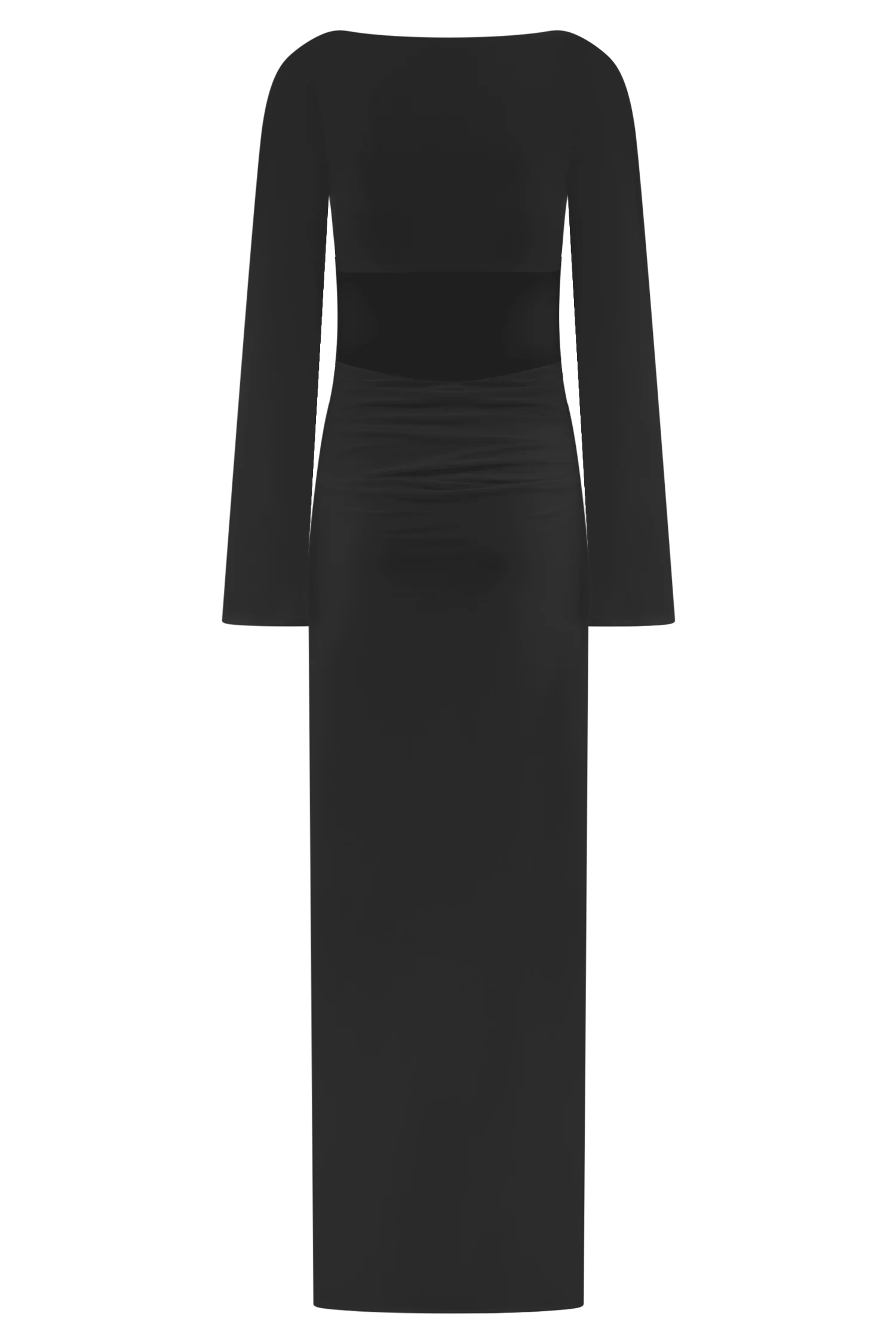 Vienna Slinky Cut Out Maxi Dress - Black