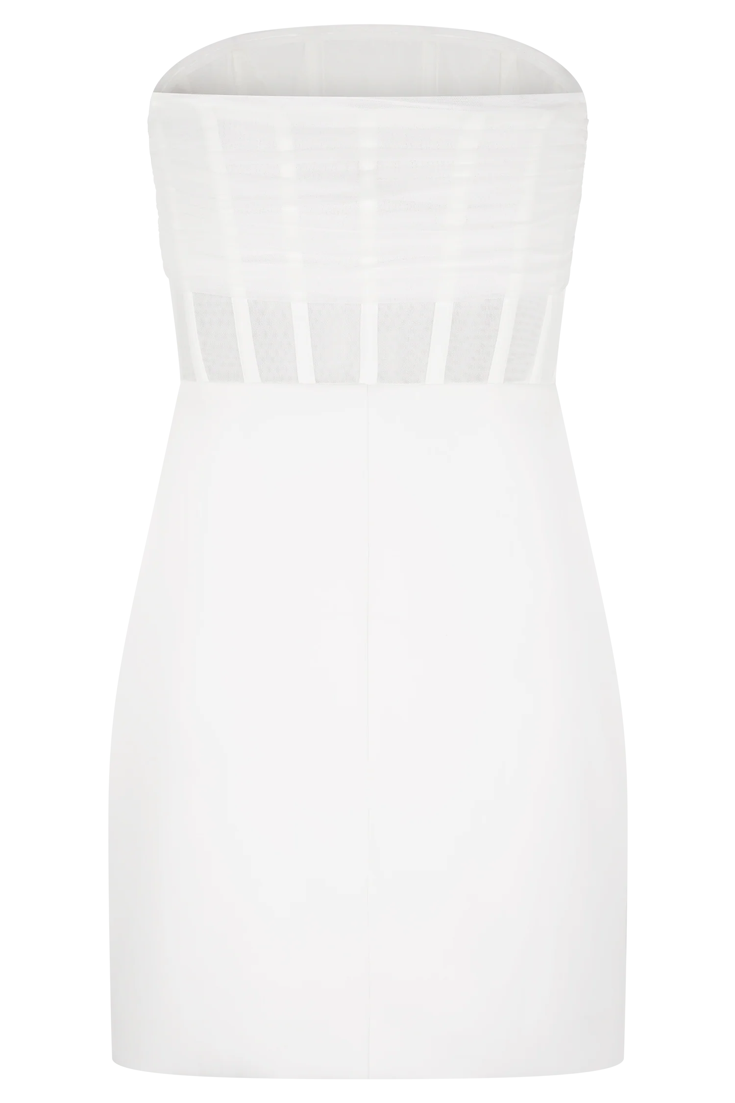Palmer Mesh Corset Mini Dress - Ivory