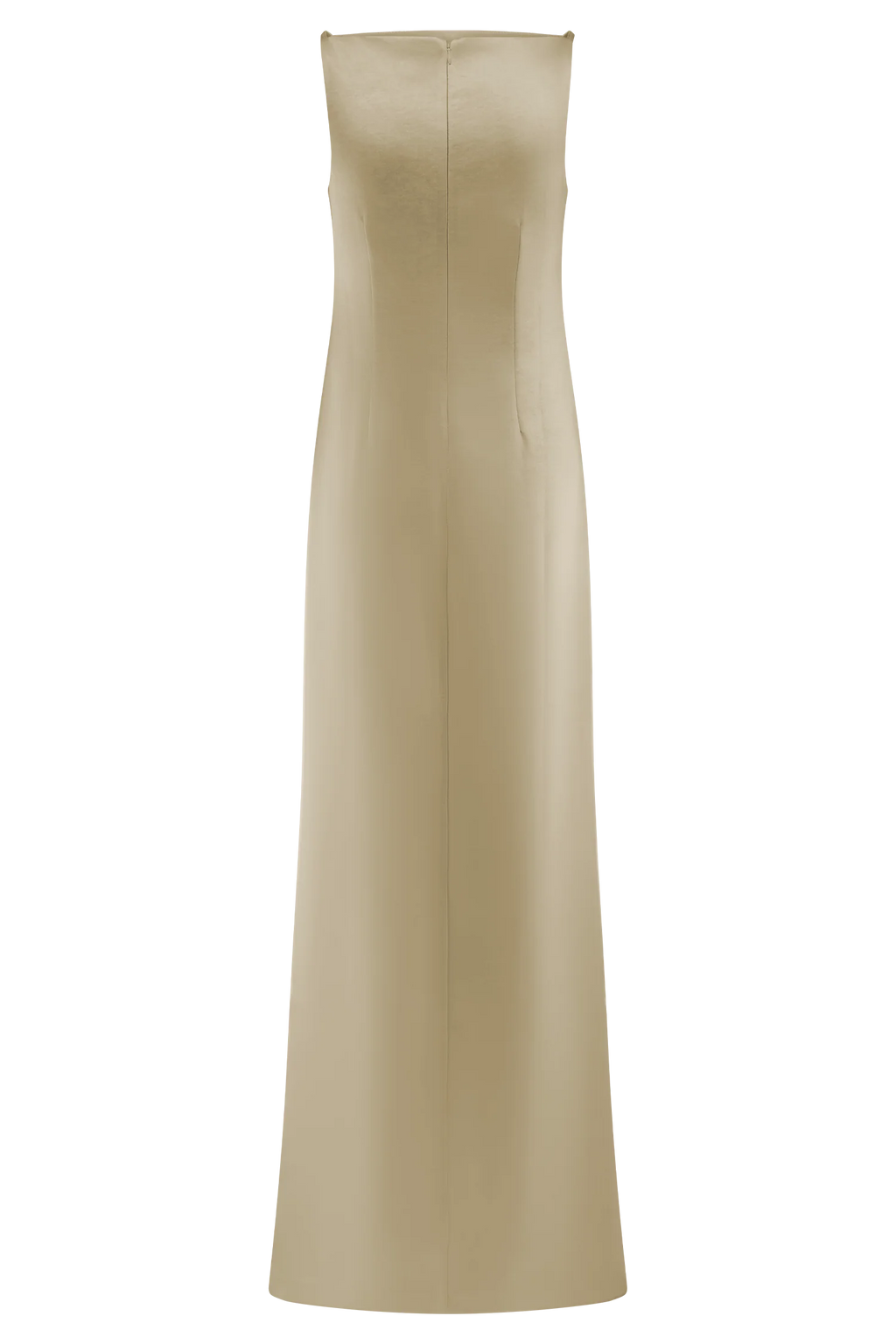 Violet Sleeveless Satin Maxi Dress - Blush Gold