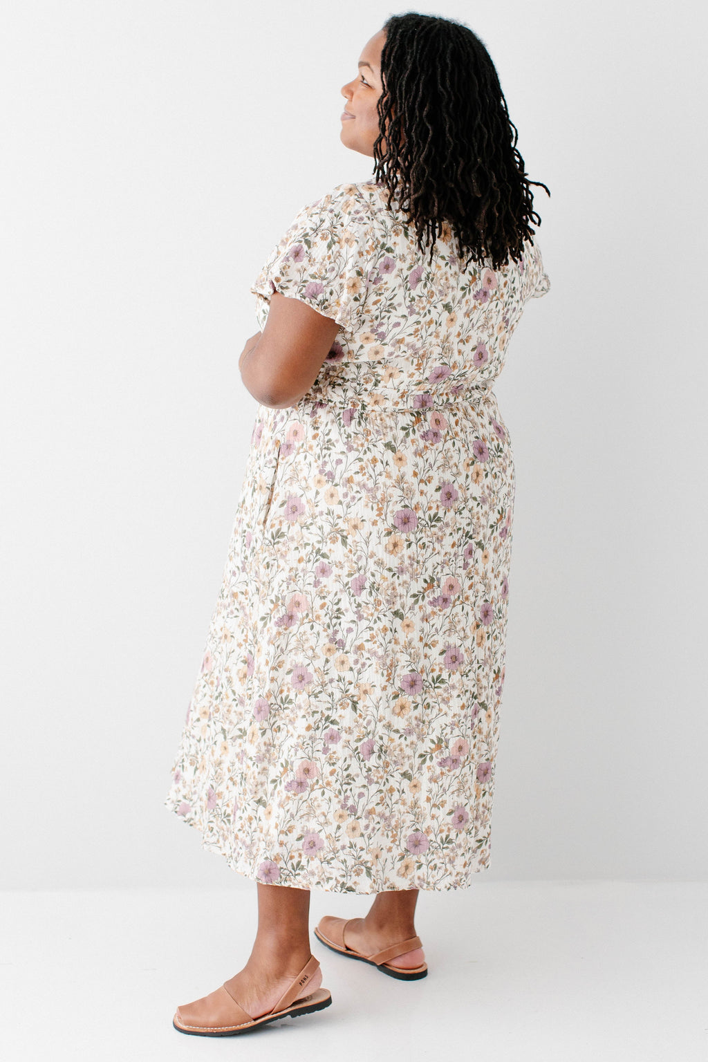 'Cynthia' Morning Glory Cotton Gauze Dress