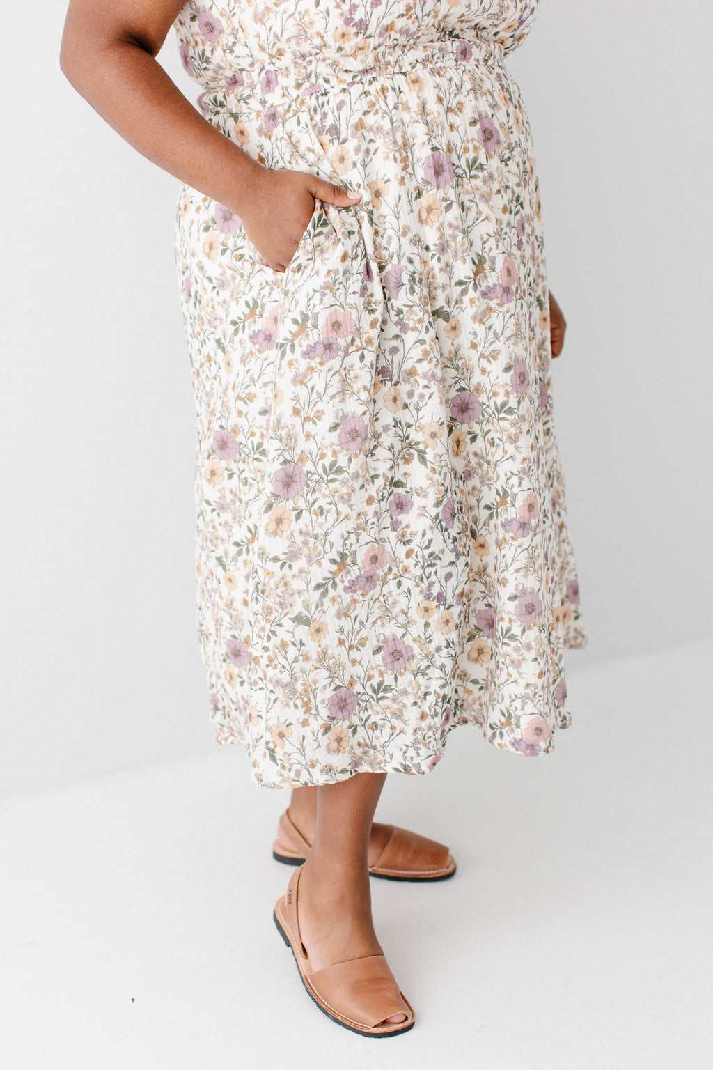 'Cynthia' Morning Glory Cotton Gauze Dress