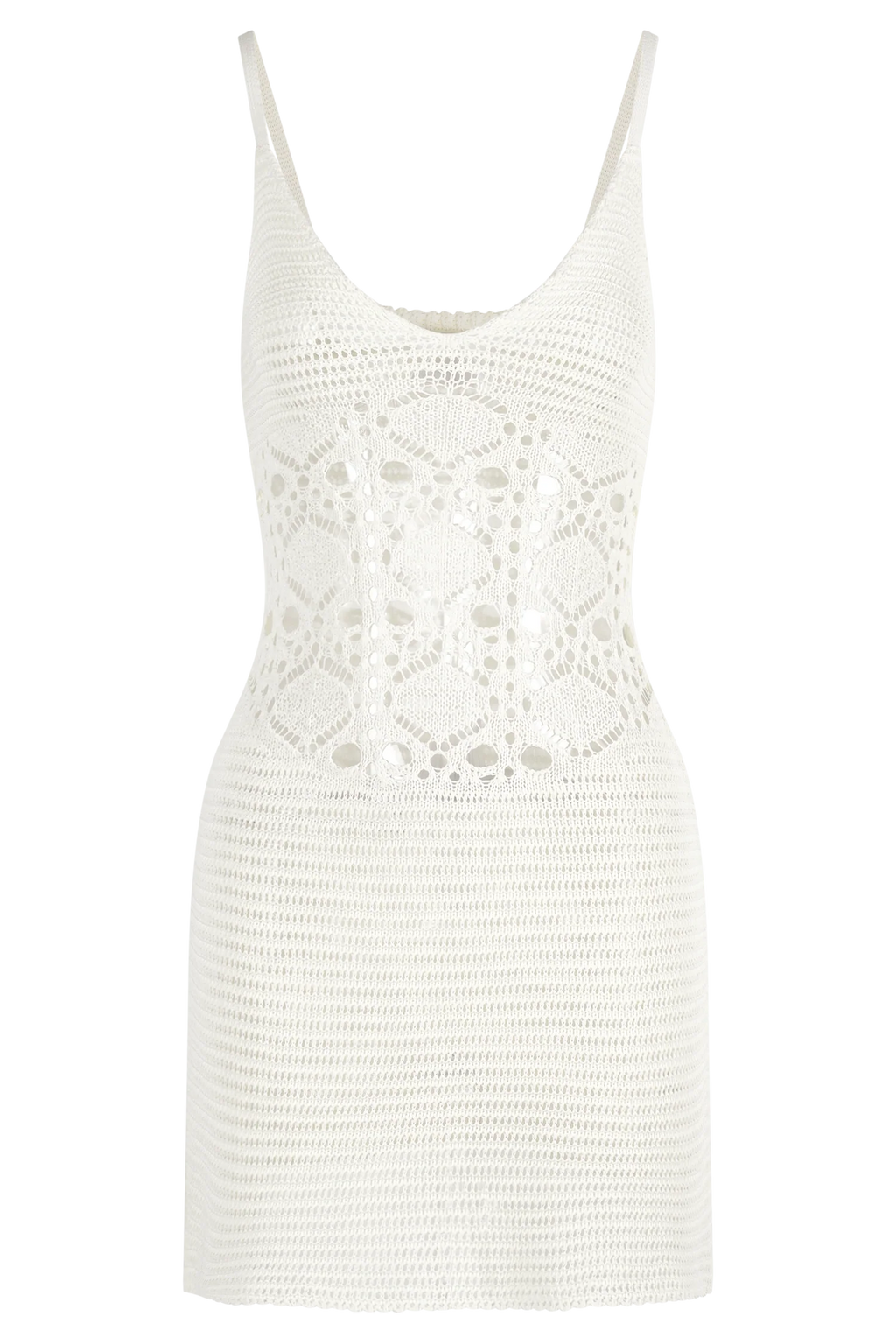 Everette Crochet Knit Mini Dress - Ivory
