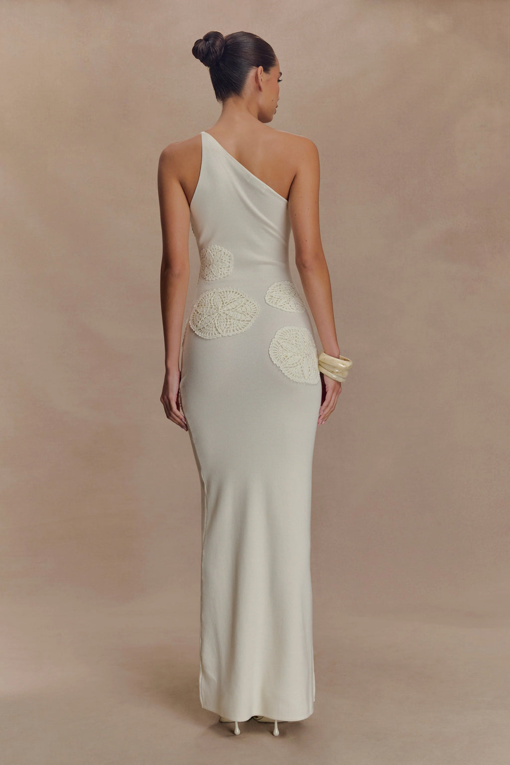 Teneika Crochet Knit Maxi Dress - Ivory