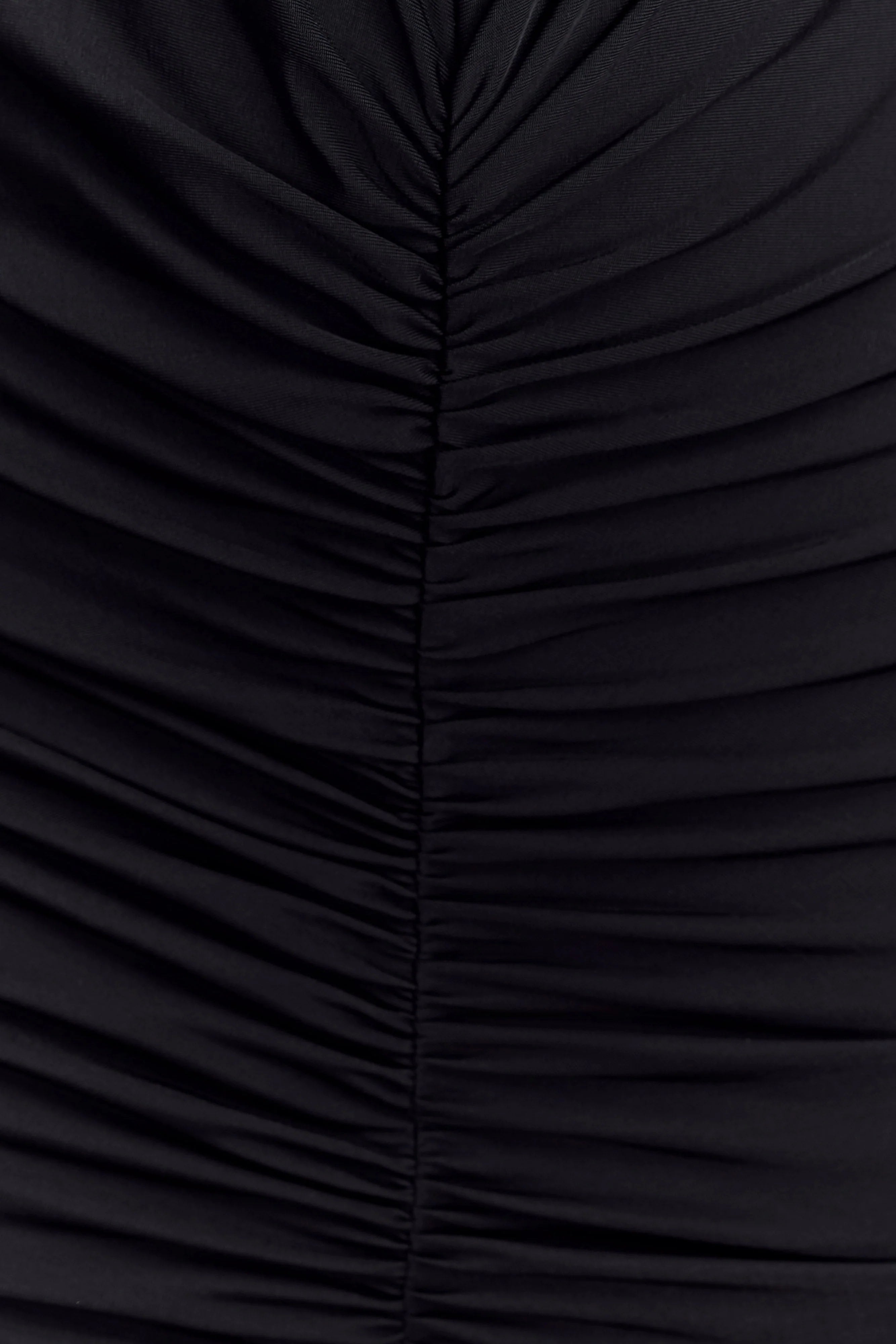 Louisa Long Sleeve Slinky Maxi Dress - Black