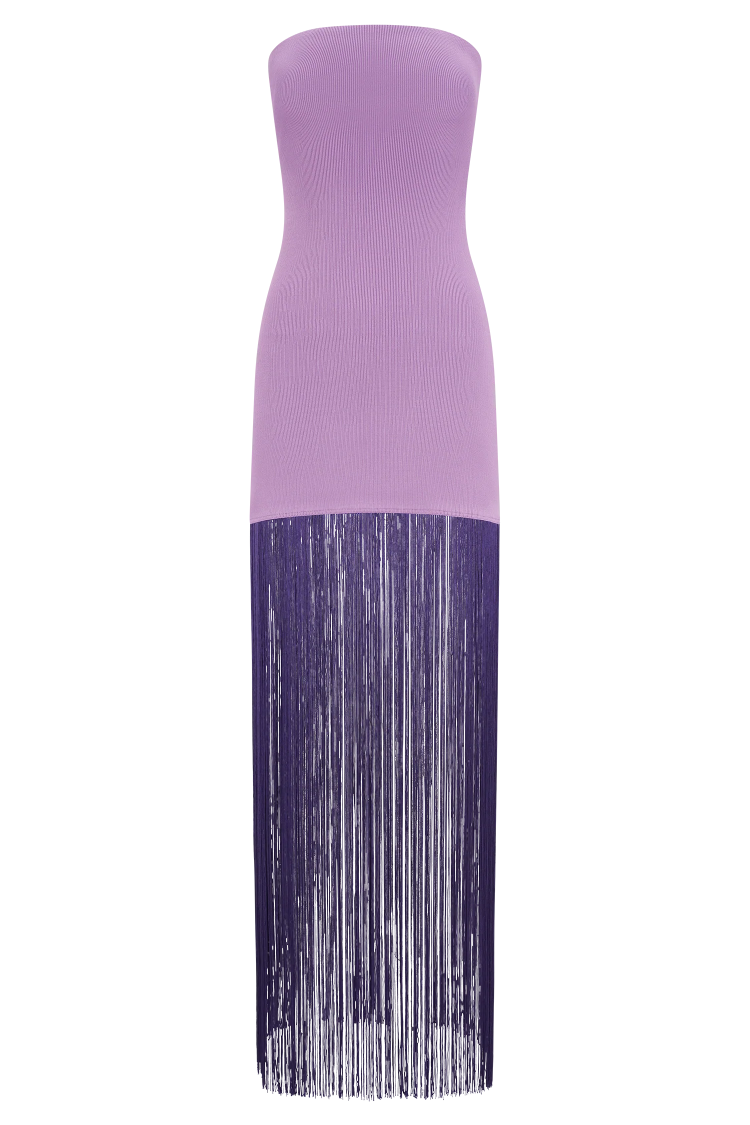 Koah Fringe Bandage Knit Maxi Dress - Purple