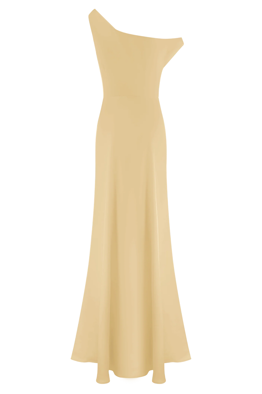 Jacinta One Shoulder Maxi Dress - Pastel Lemon