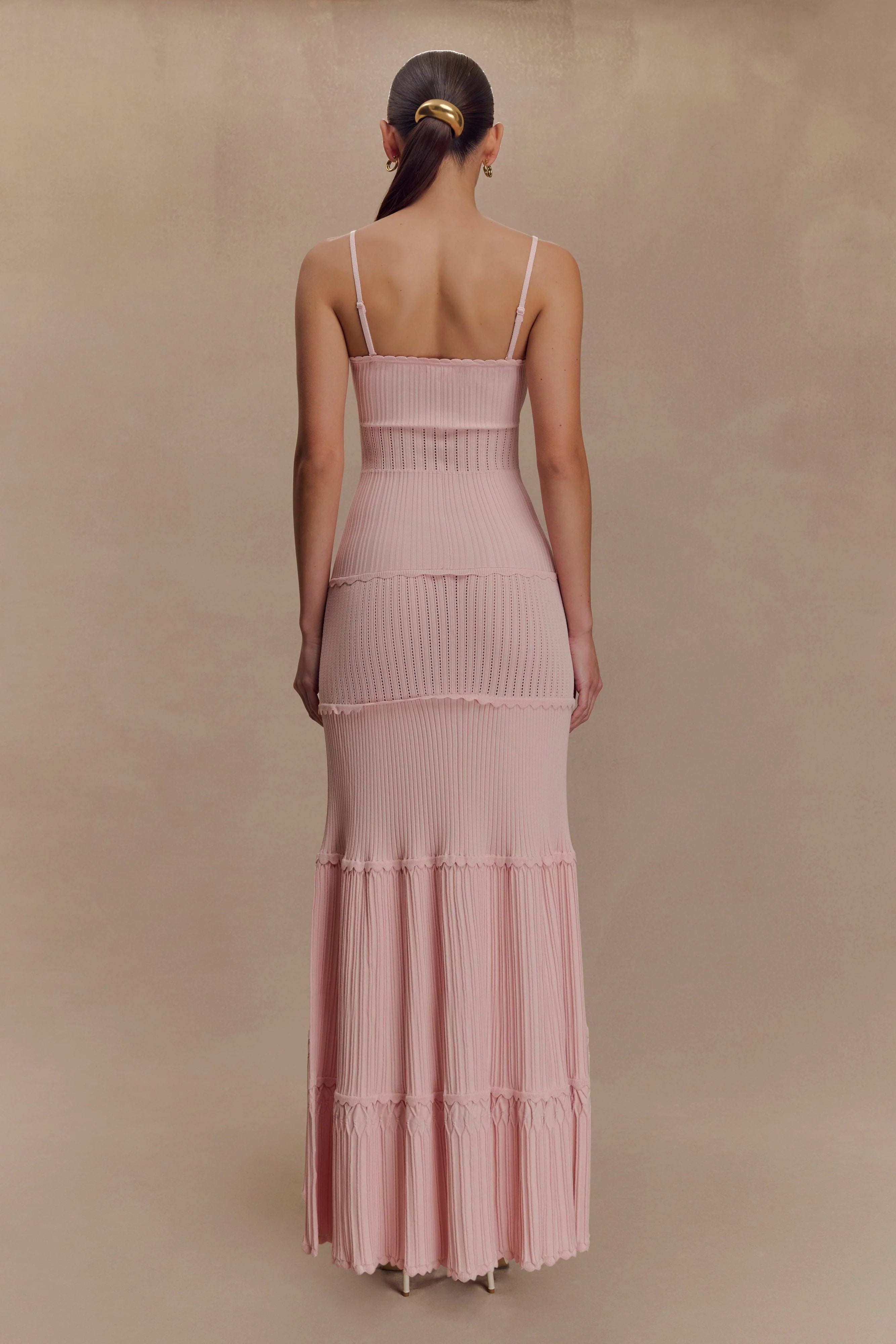 Finley Pointelle Knit Maxi Dress - Baby Pink