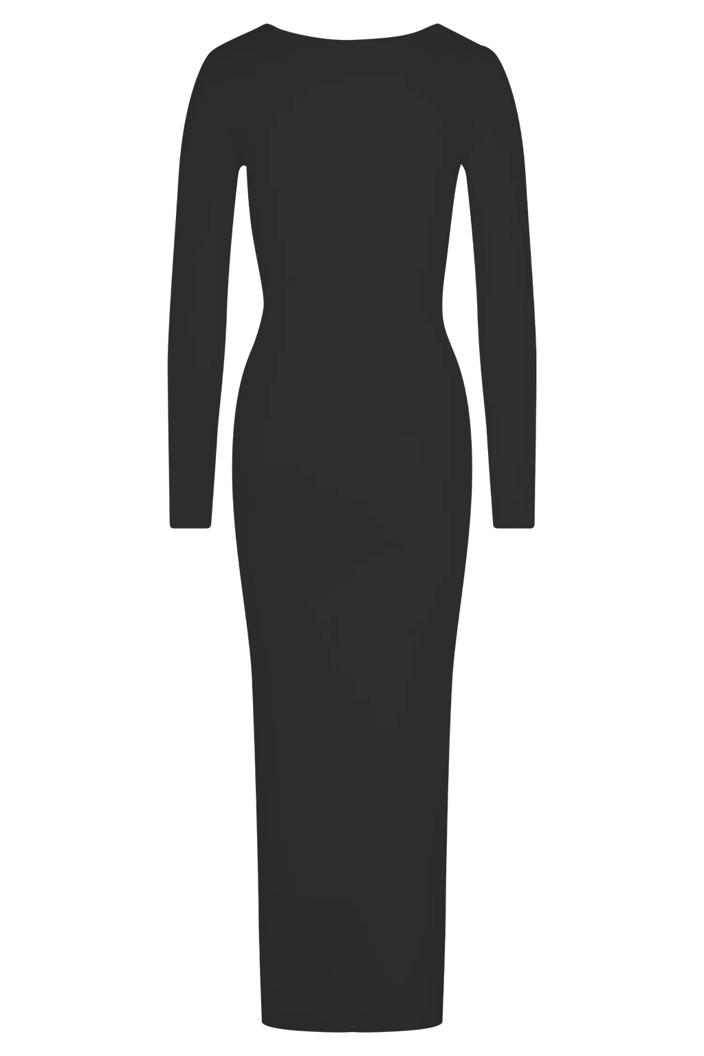 Culver Draped Twist Knit Midi Dress - Black