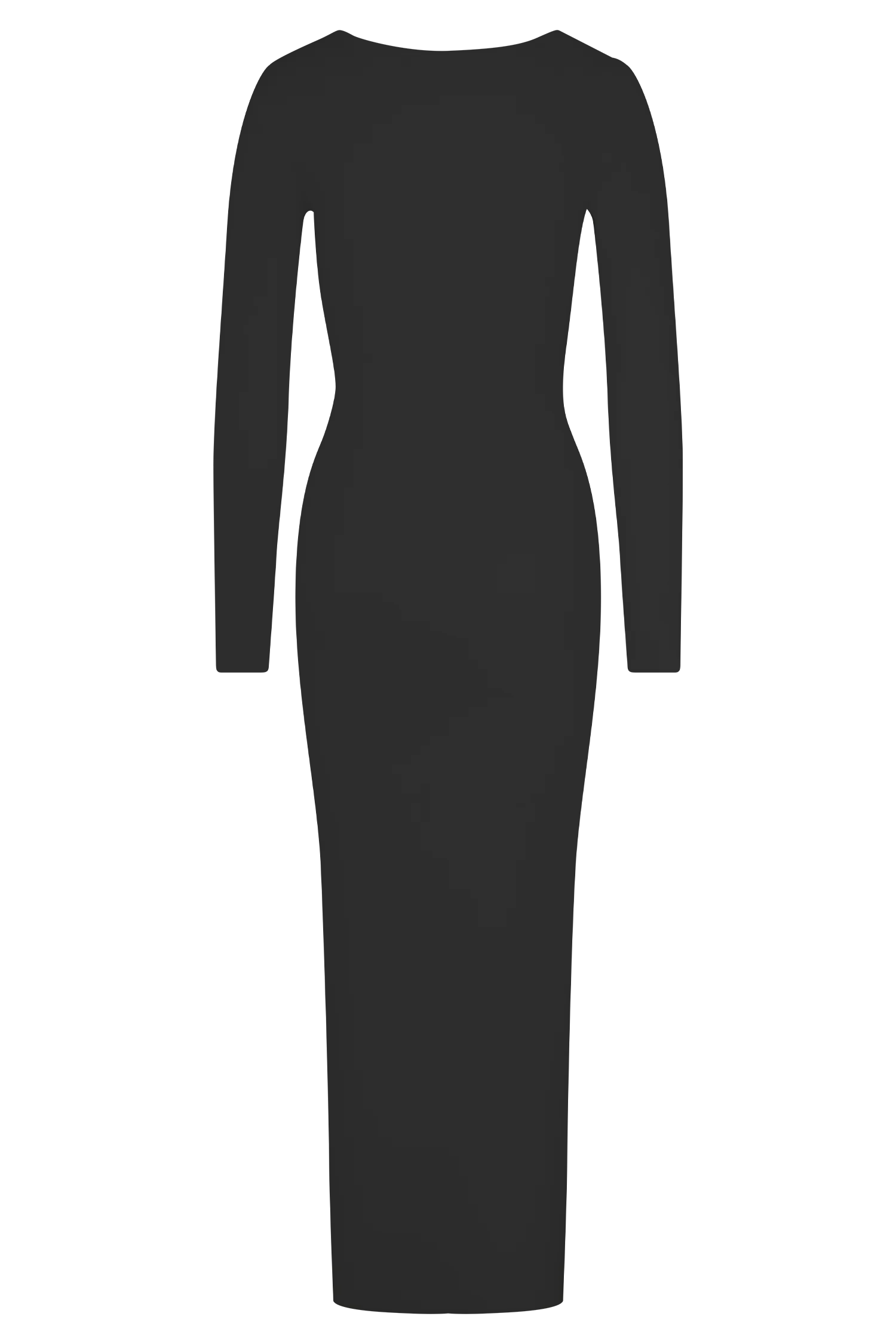 Culver Draped Twist Knit Midi Dress - Black